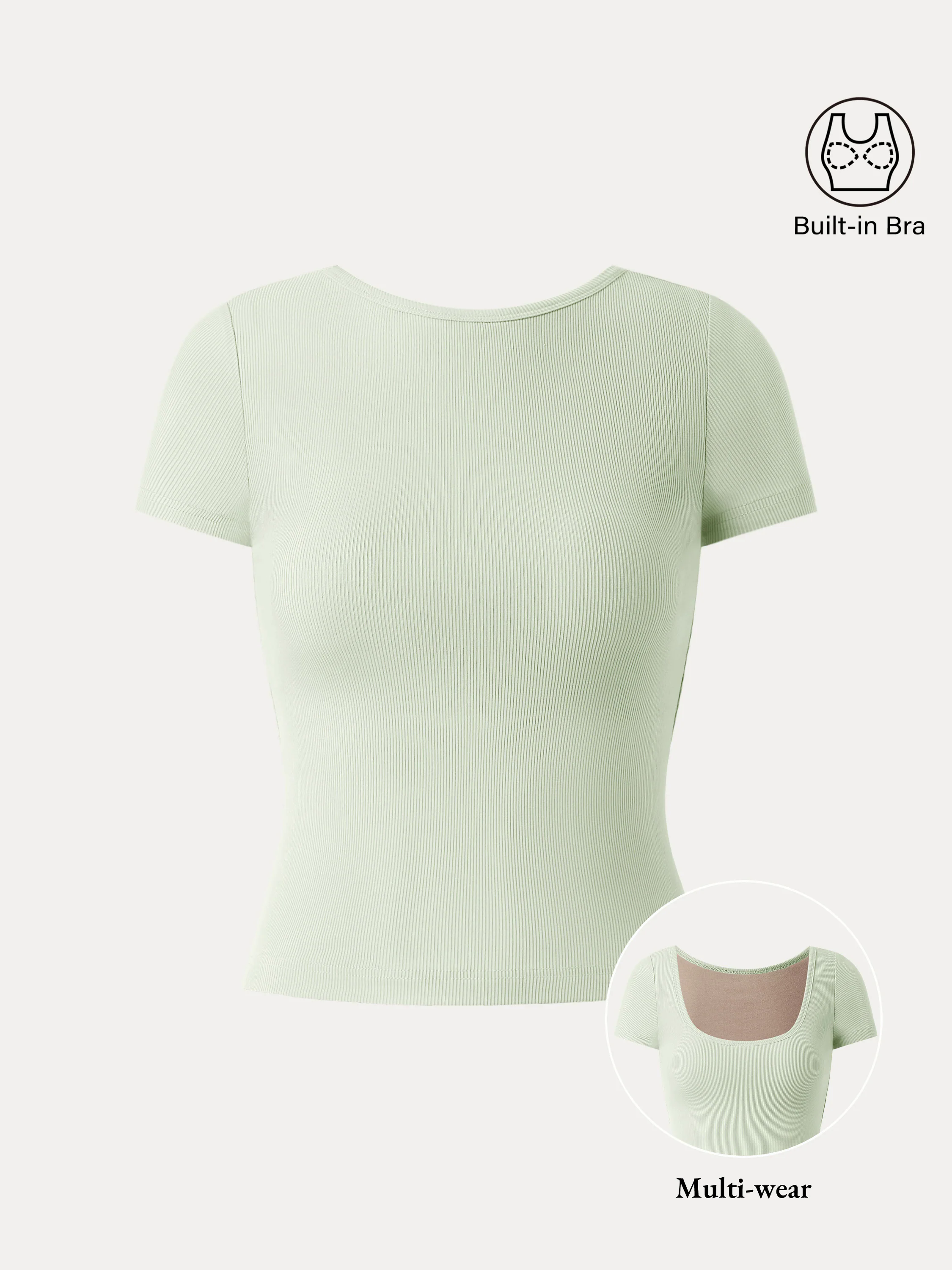 Multi-wear Short Sleeve New Airy Brami Top
