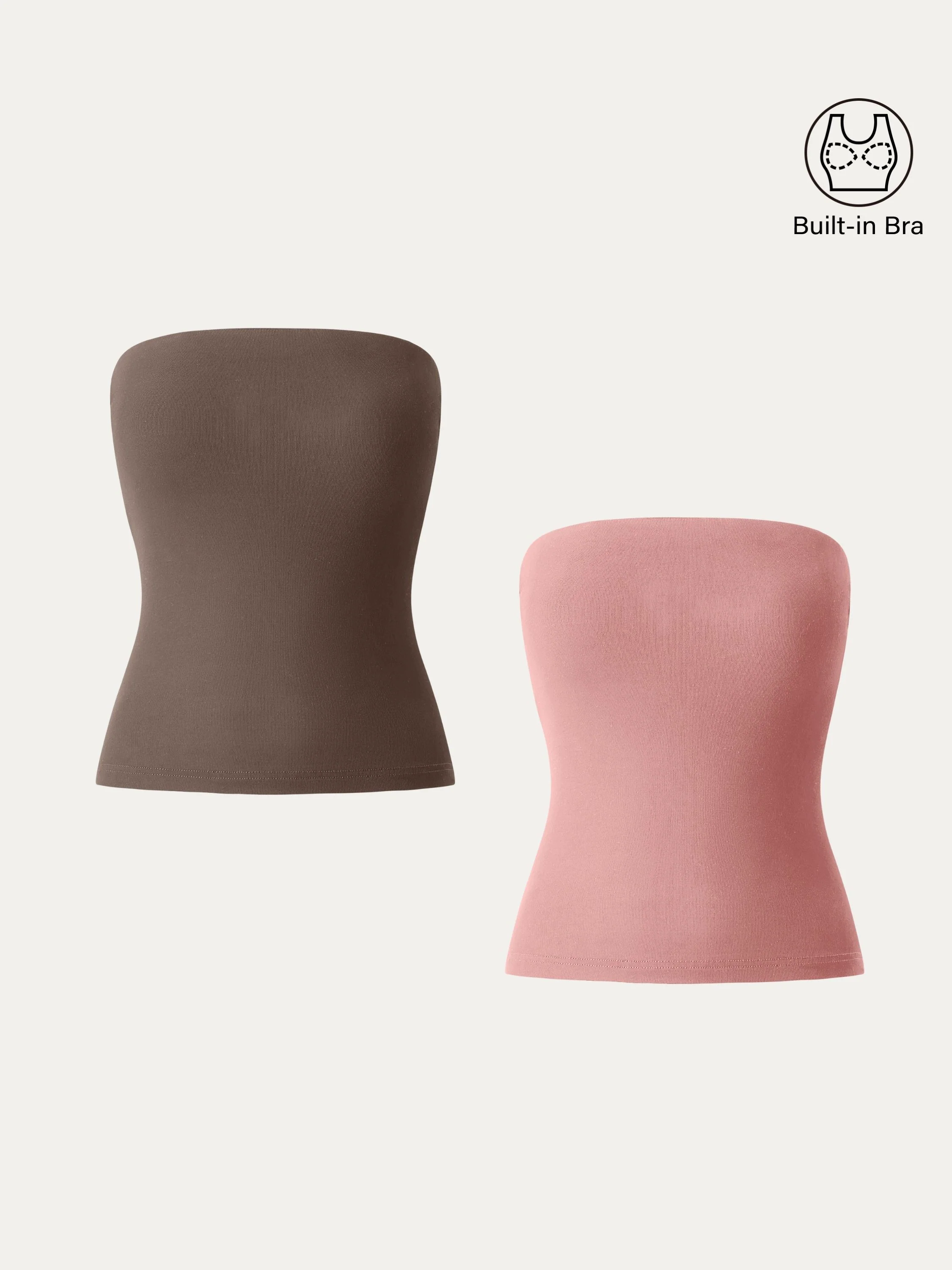 2Pcs Set Non-slip Essential Tube Brami Top