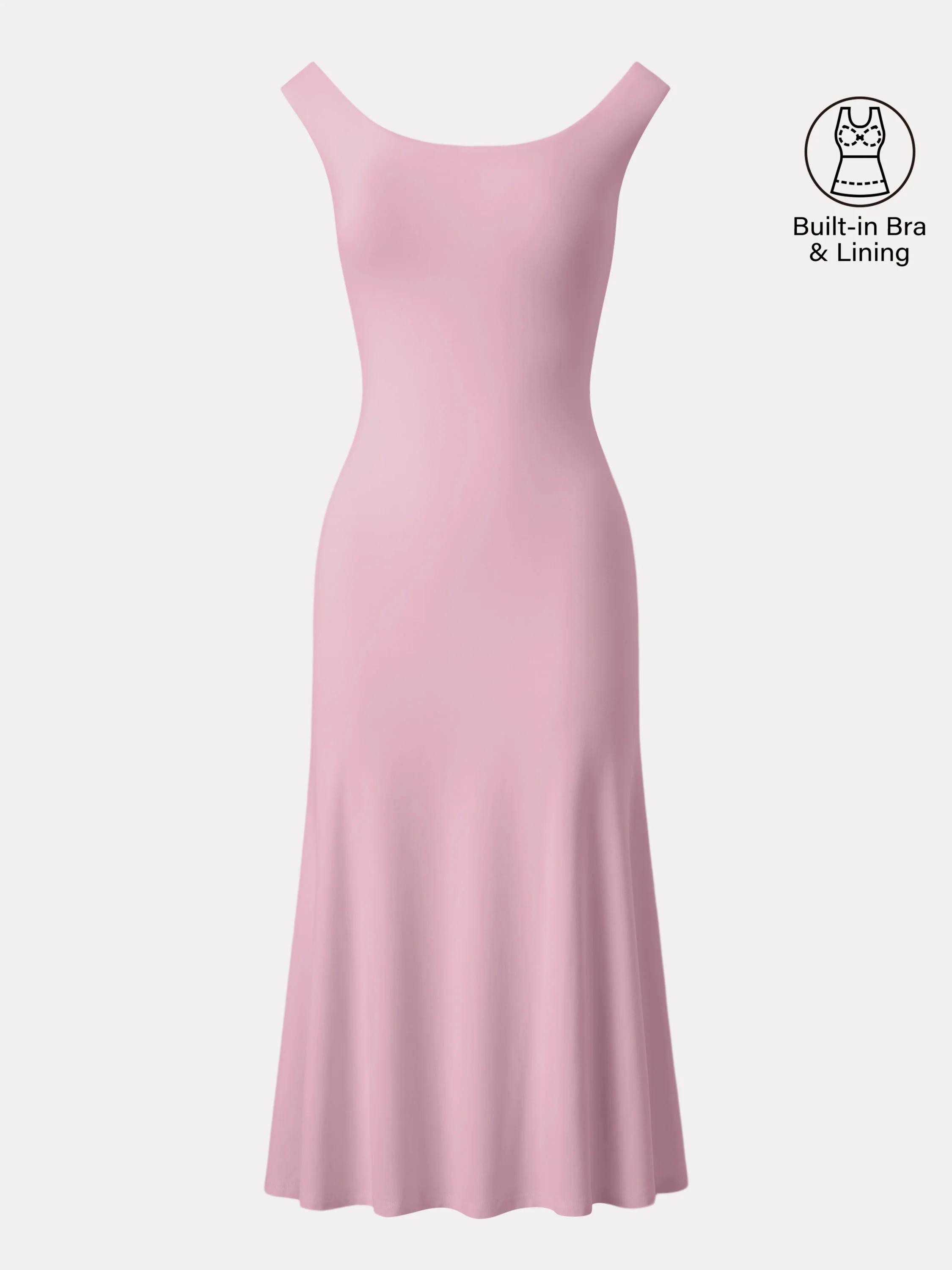Scoop Neck Midi Low Back Brami Dress