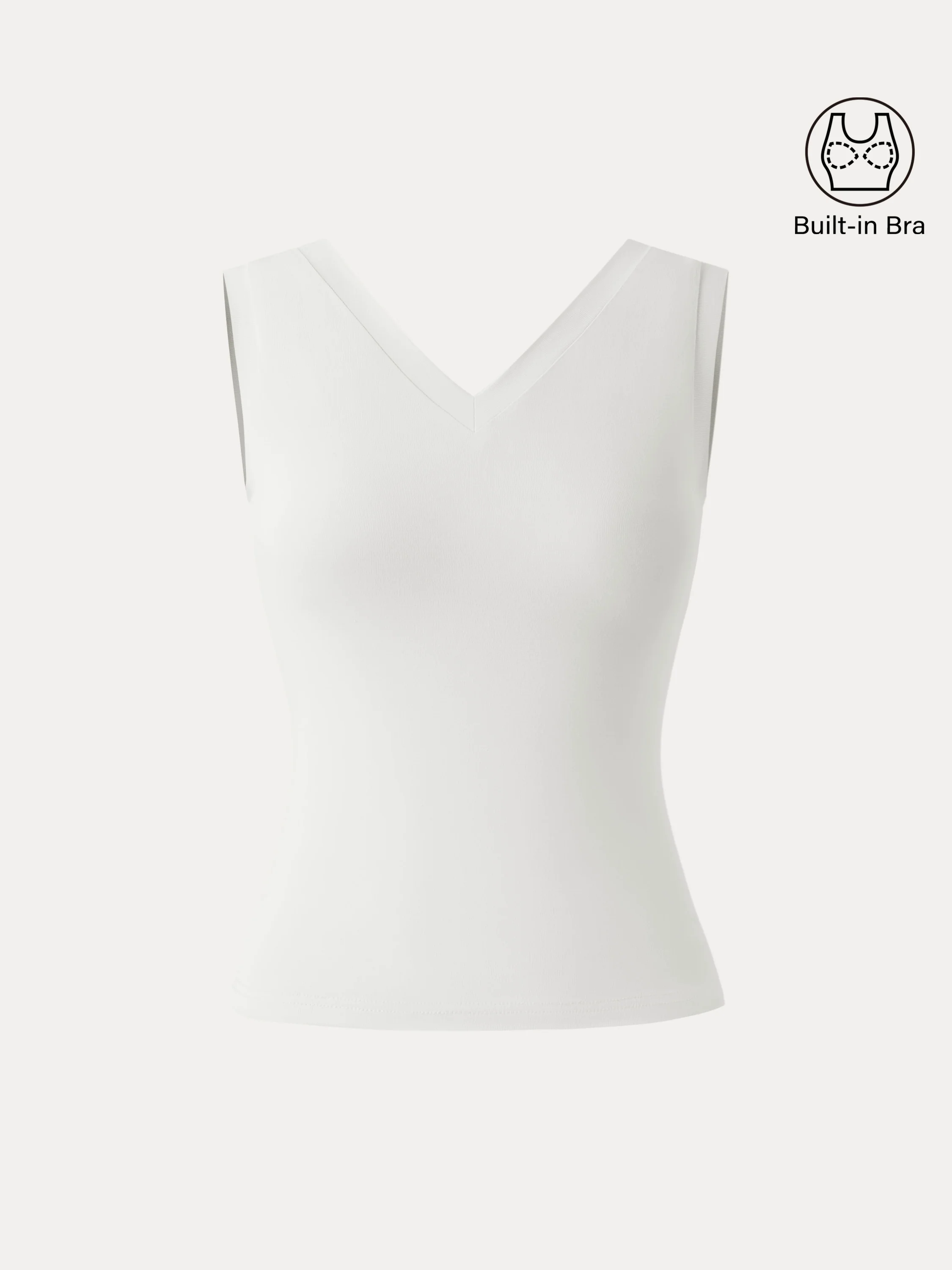 Double V-Neck Low Back Brami Tank