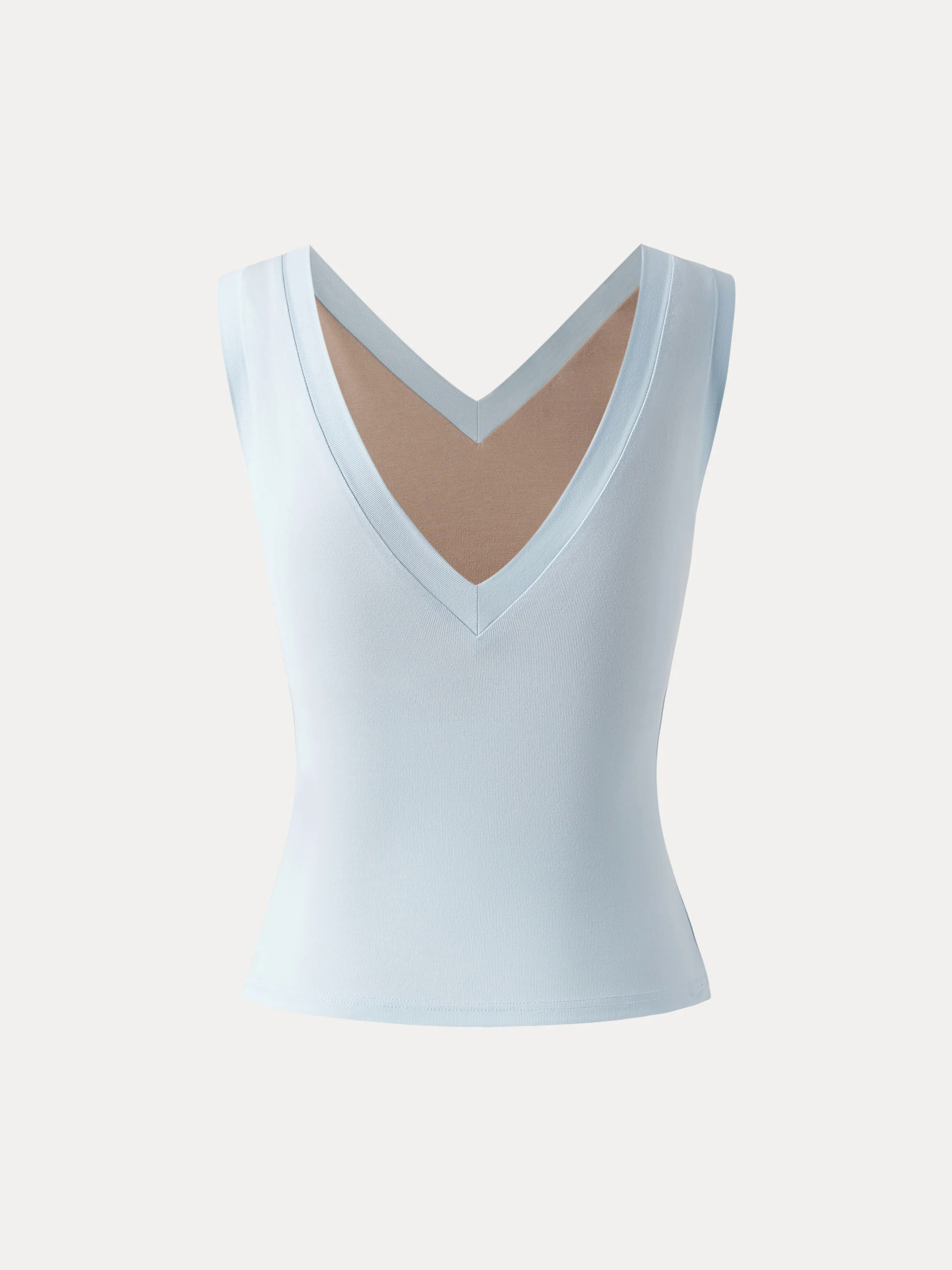 Double V-Neck Low Back Brami Tank