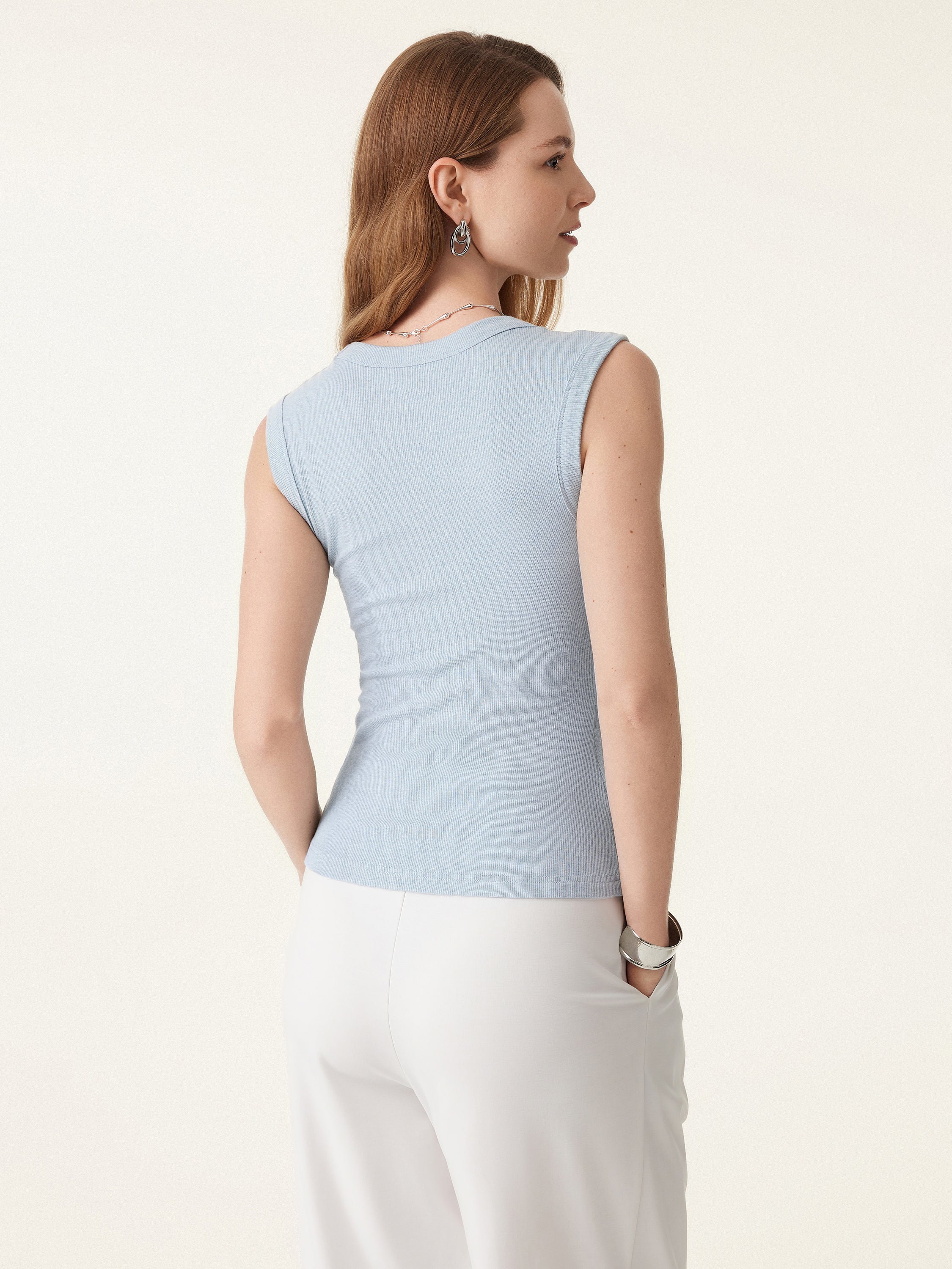 2Pcs Set Stretch Cotton Scoopneck New Airy Brami Tank