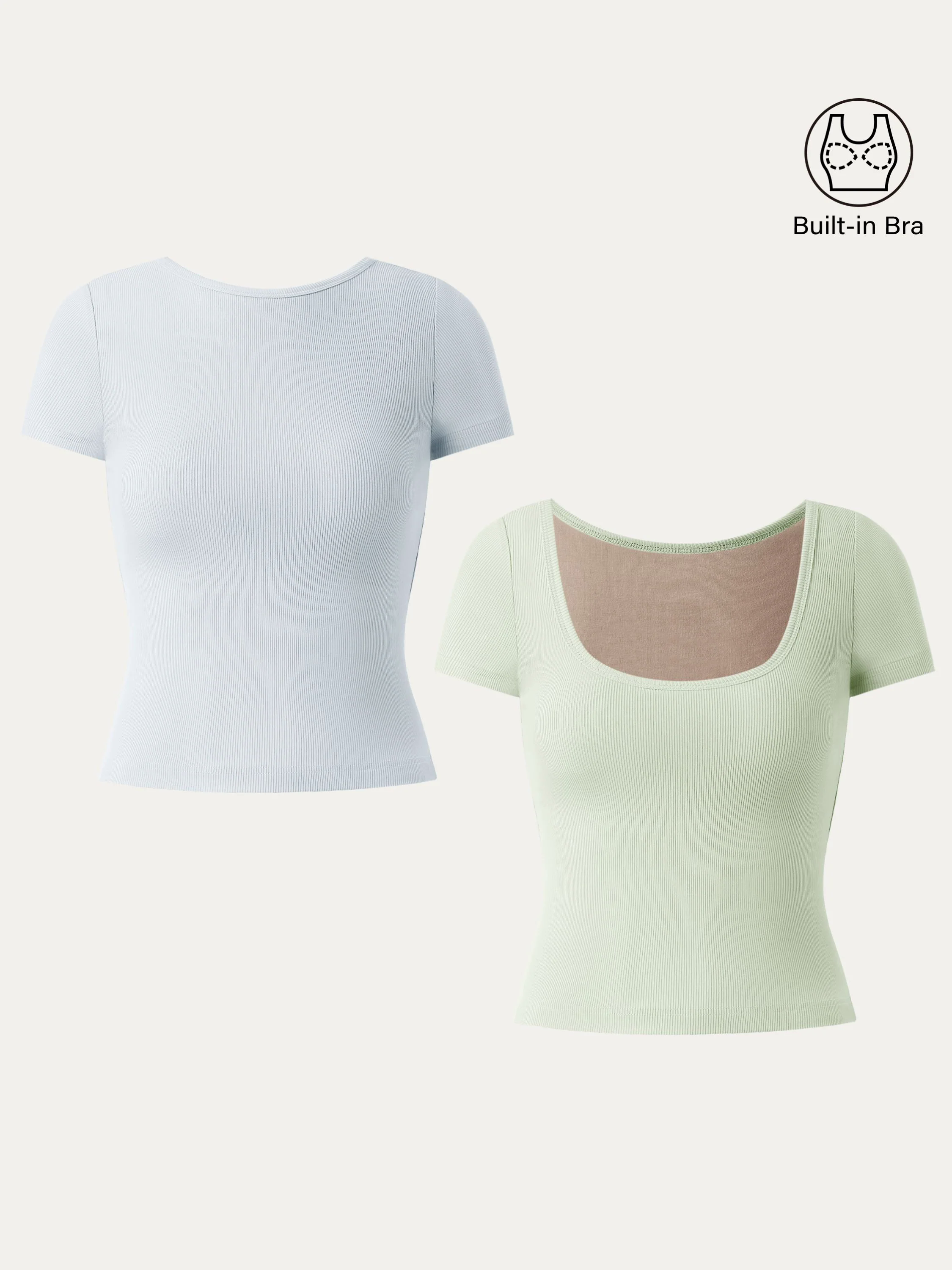 Multi-wear Short Sleeve New Airy Brami Top