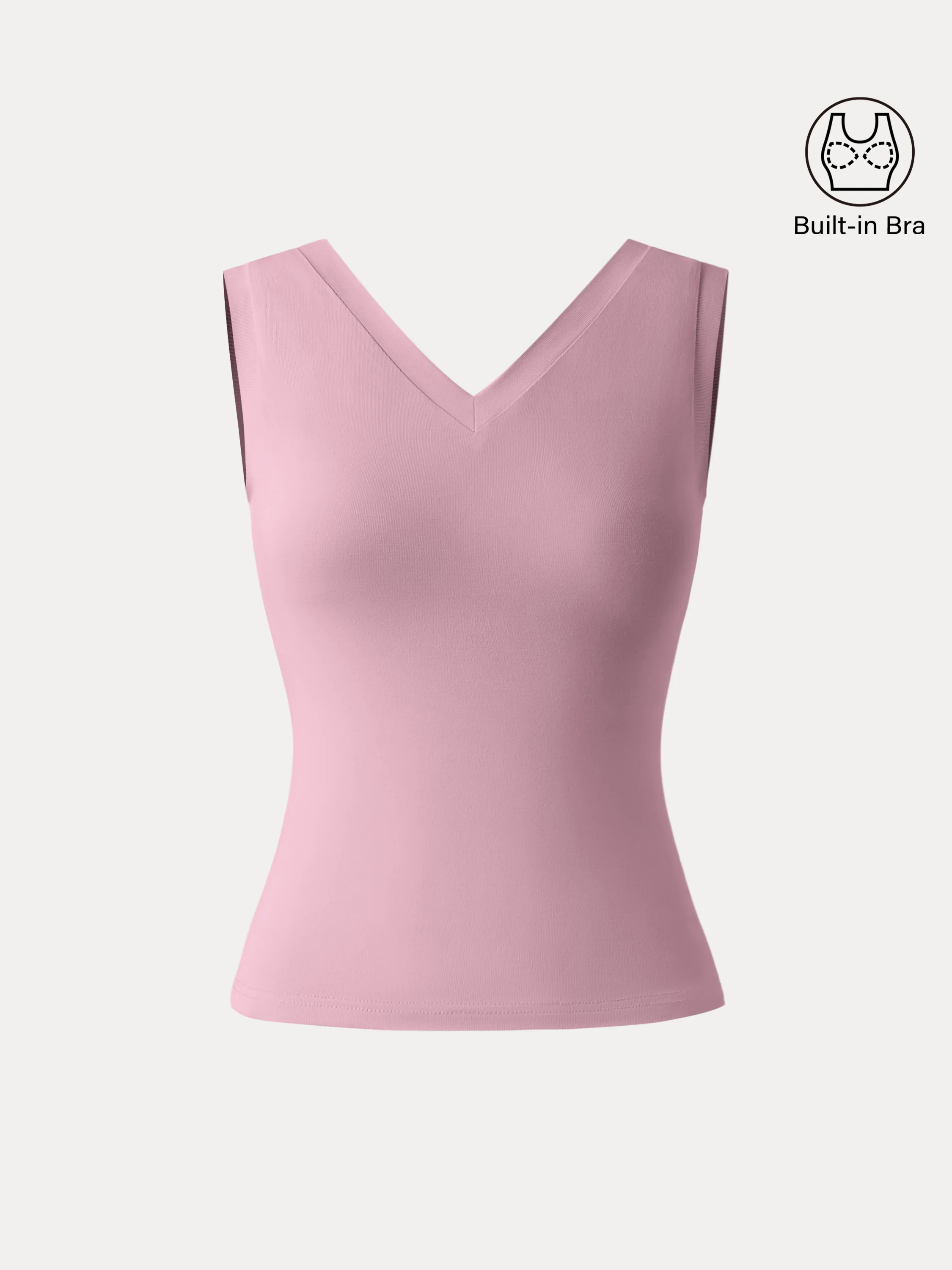 Double V-Neck Low Back Brami Tank