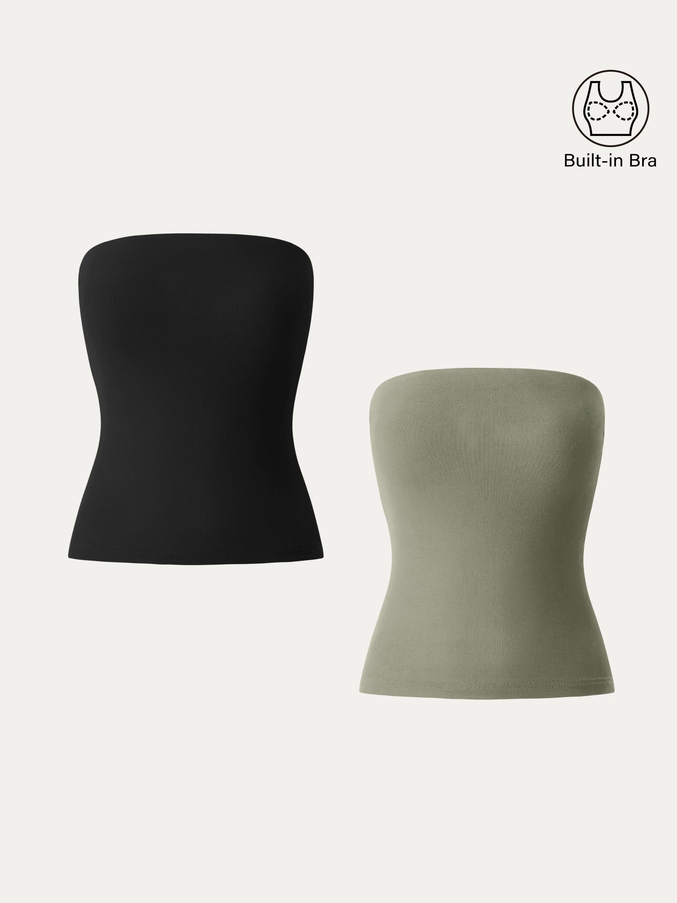 2Pcs Set Non-slip Essential Tube Brami Top