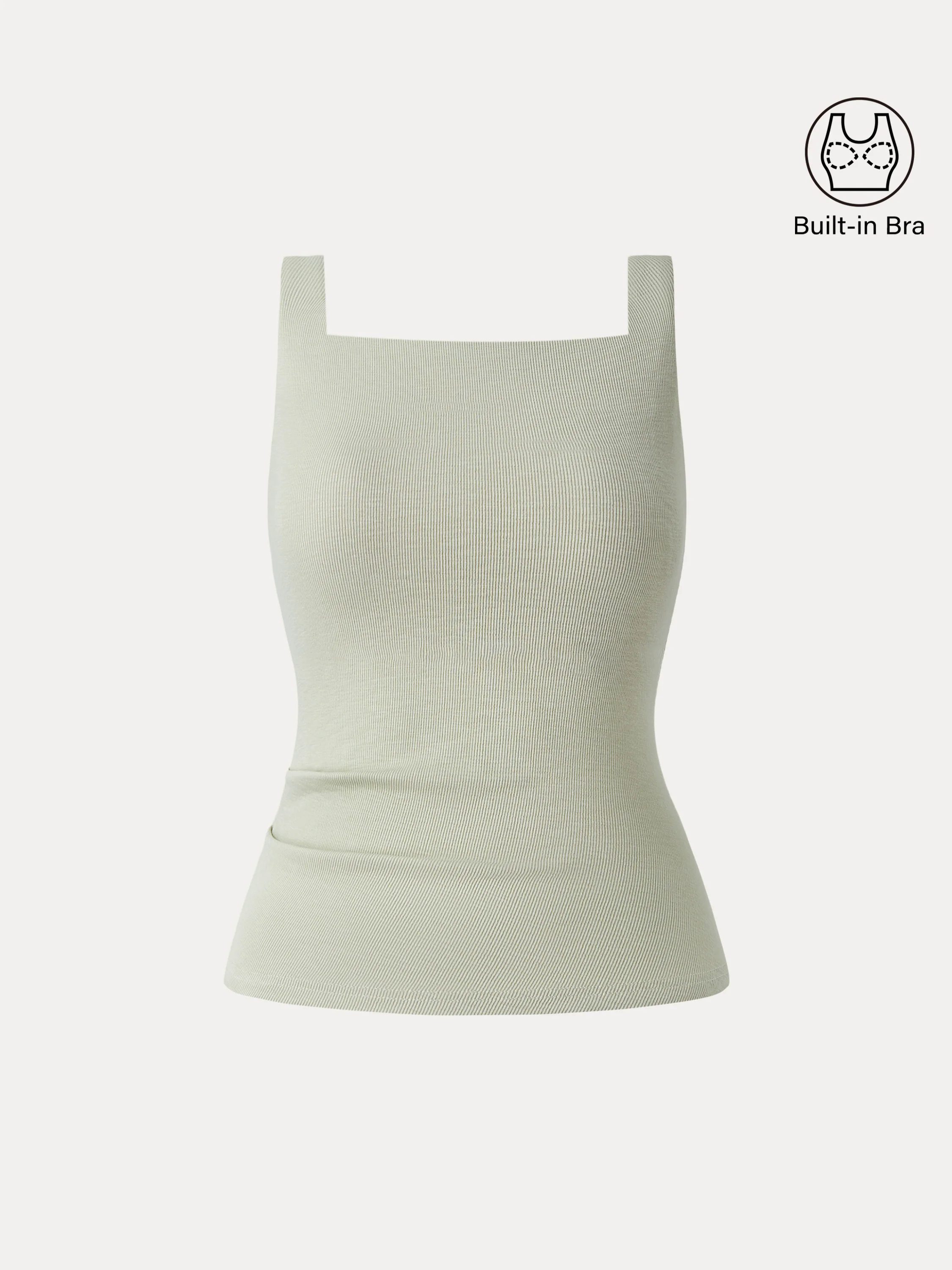 Stretch Cotton Square Neck Tucked New Airy Brami Stretch Cotton Square Neck Tucked New Airy Brami