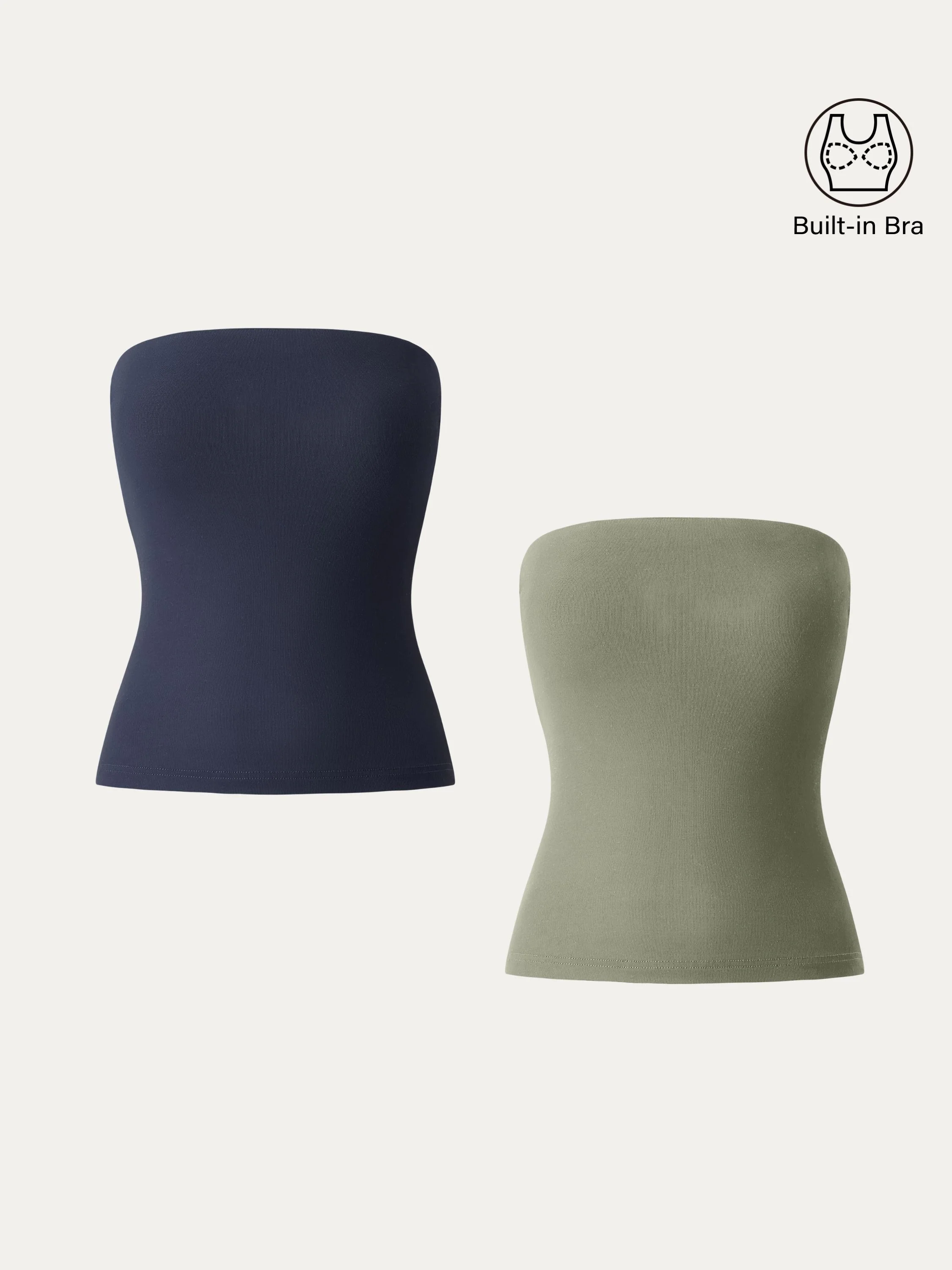 2Pcs Set Non-slip Essential Tube Brami Top