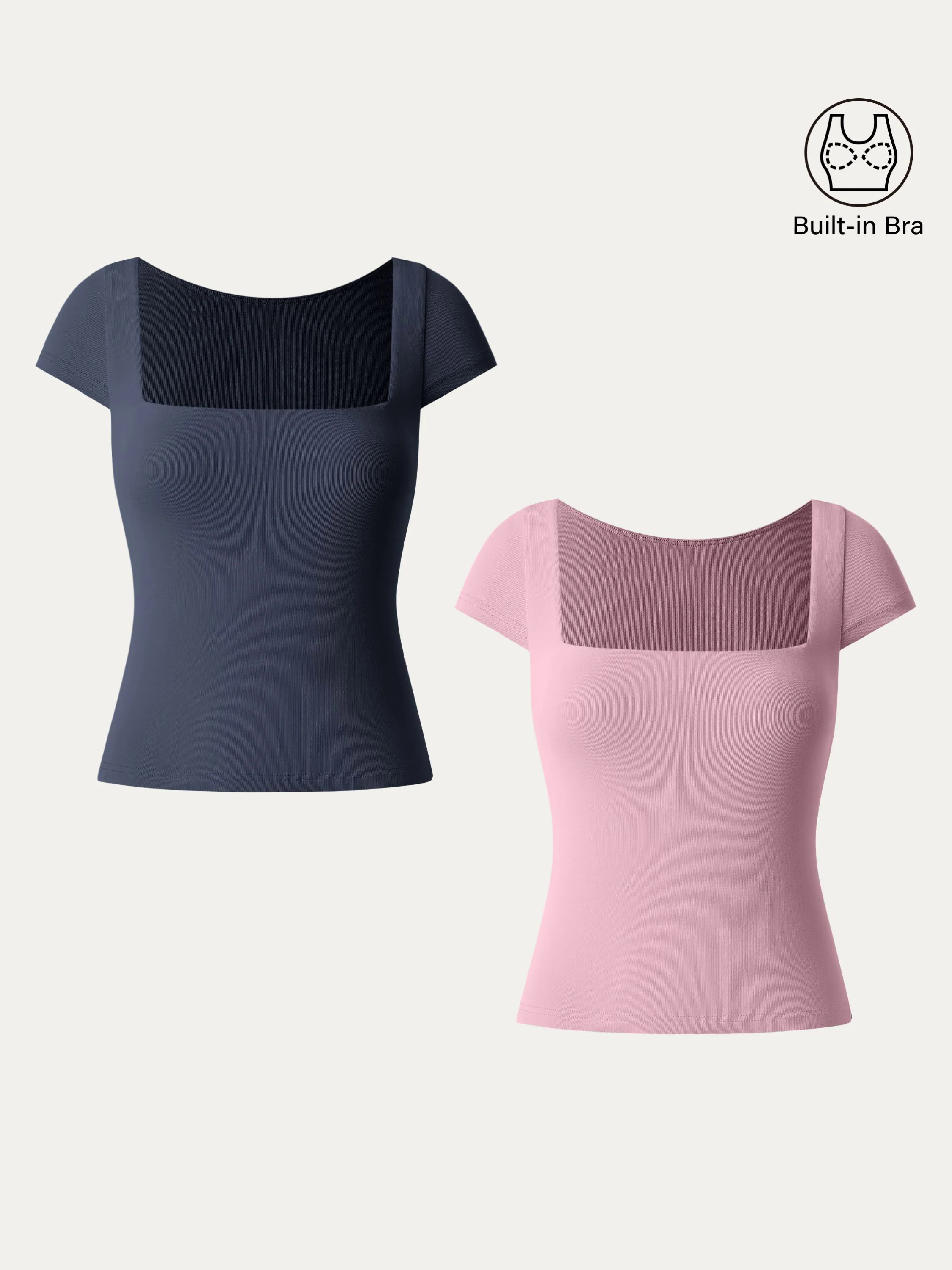 Essential Square Neck Cap Sleeves Brami Top Essential Square Neck Cap Sleeves Brami Top