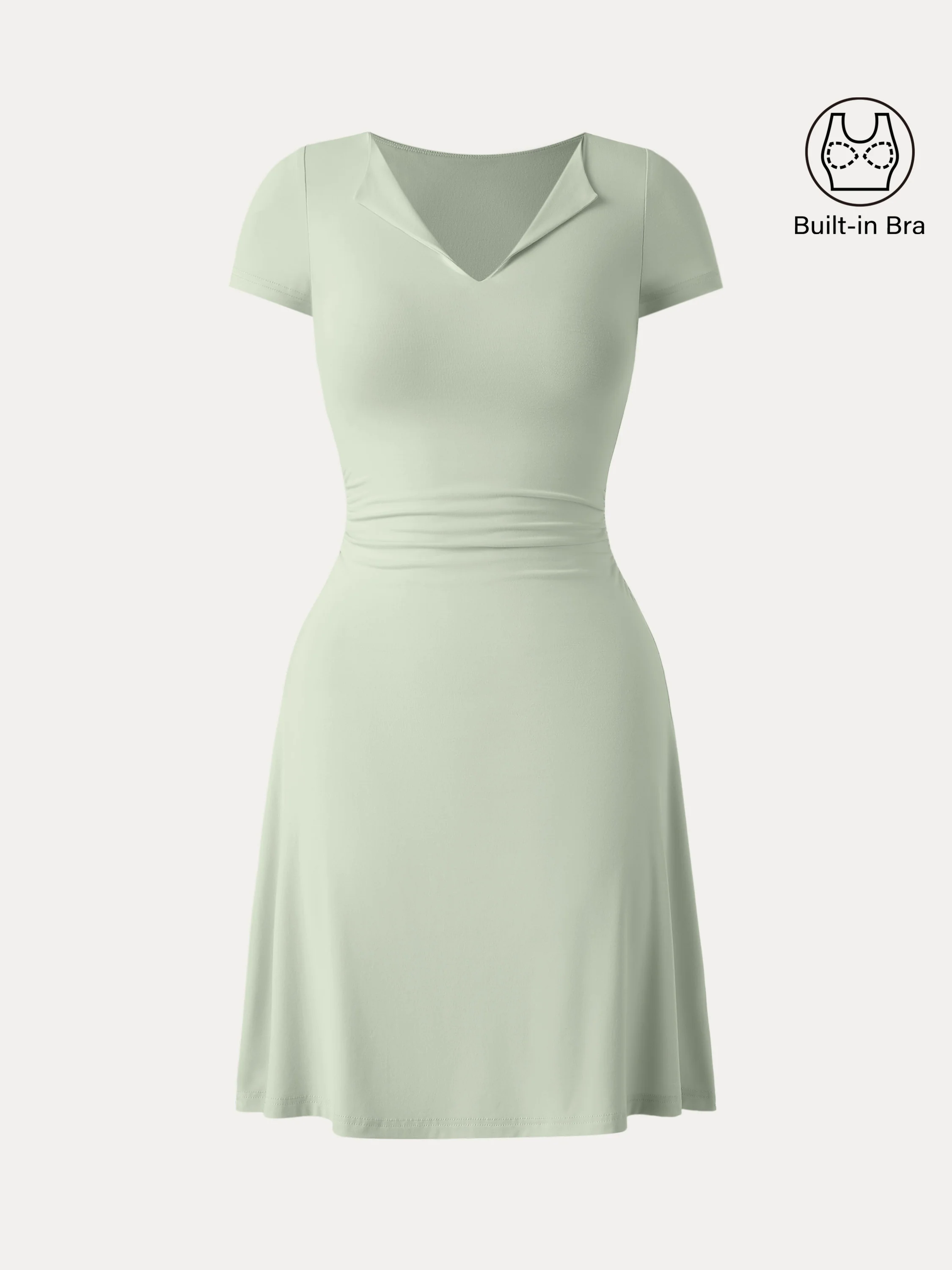 Ultrasoft Flap V-neck Short Sleeve Mini Brami Dress Ultrasoft Flap V-neck Short Sleeve Mini Brami Dress