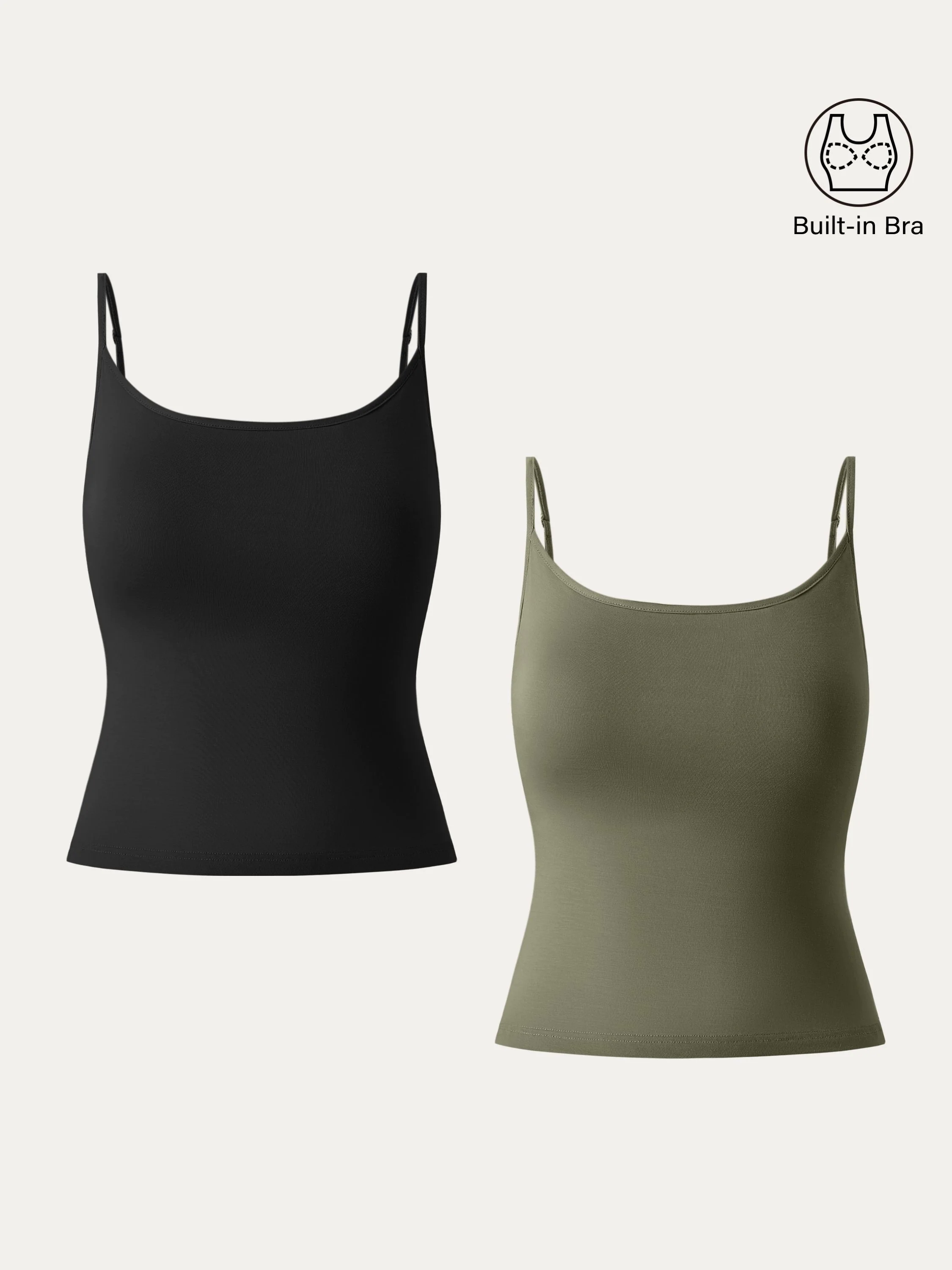 U-neck Adjustable Straps Spaghetti Brami Top