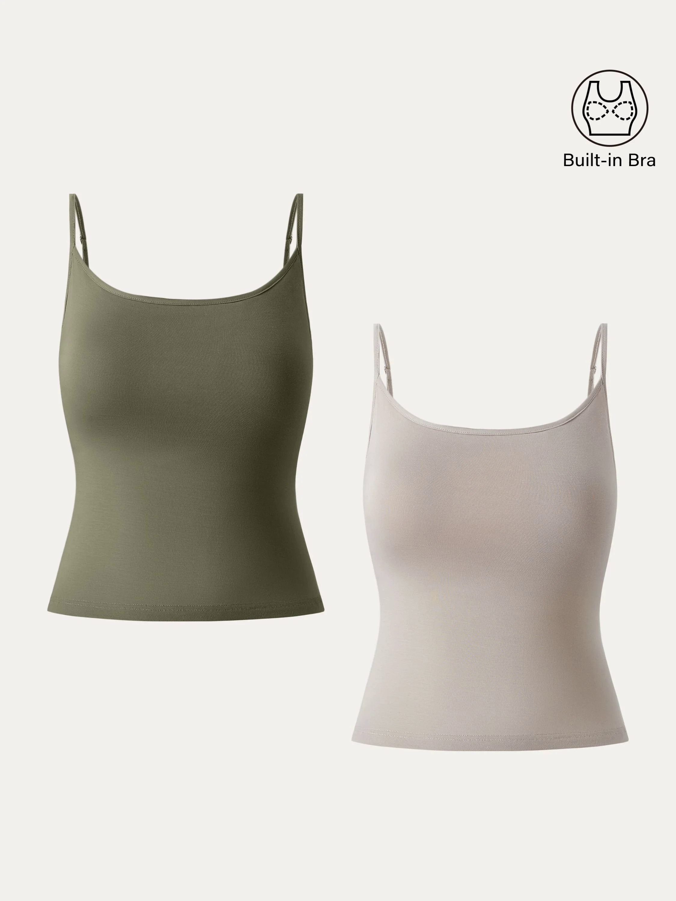U-neck Adjustable Straps Spaghetti Brami Top