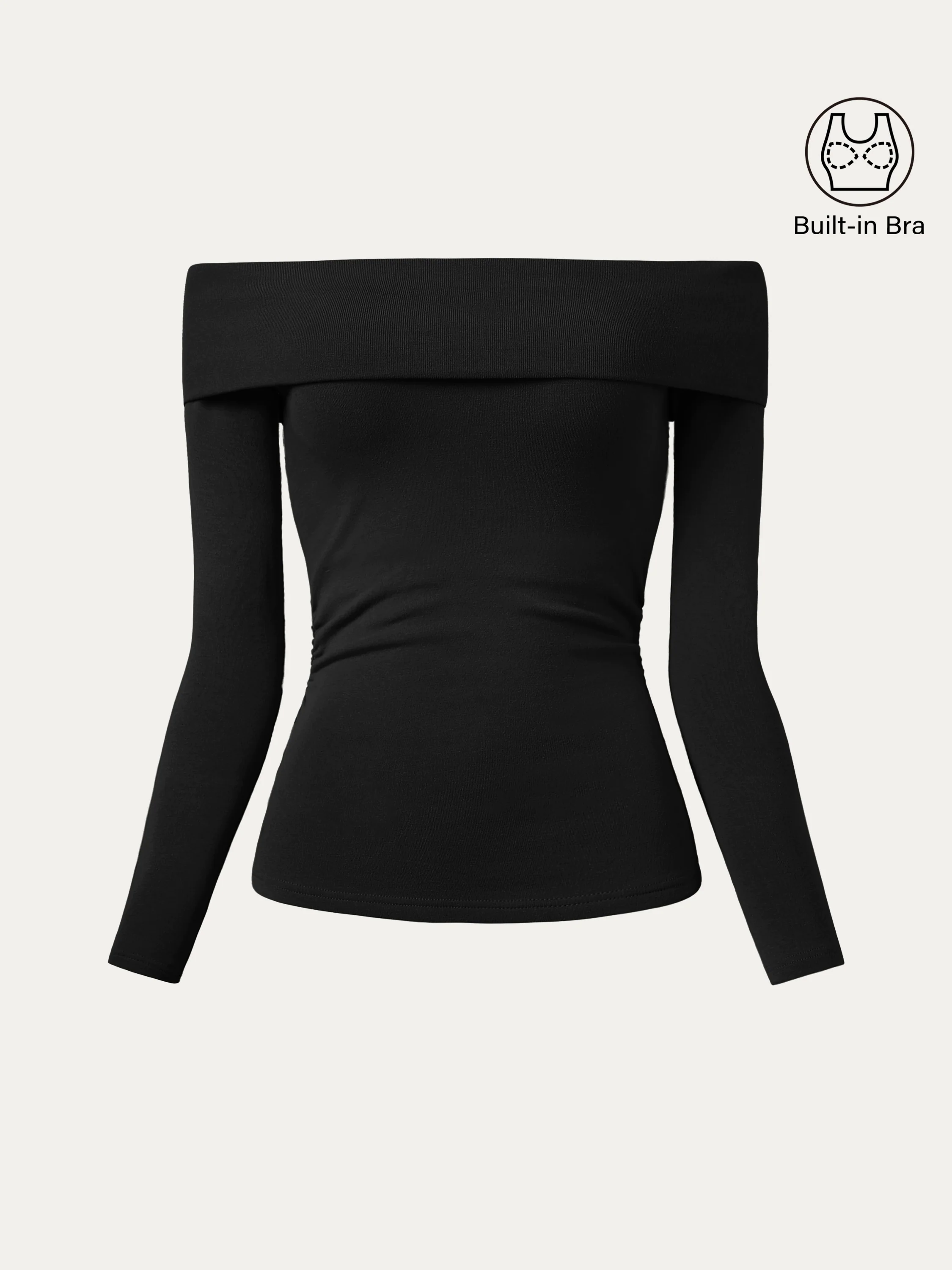 Long Sleeve Off The Shoulder Brami Top Long Sleeve Off The Shoulder Brami Top