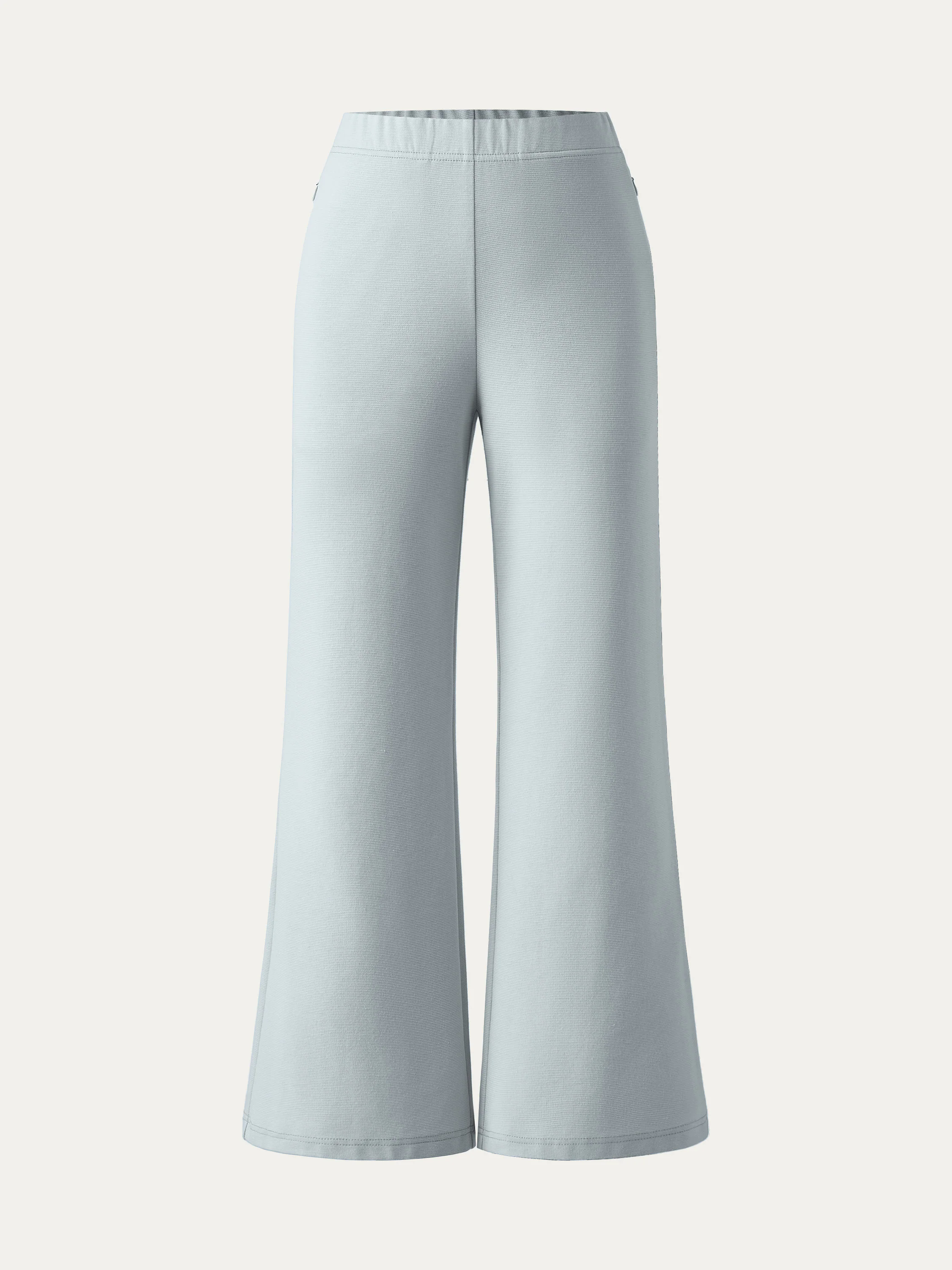 Mid Rise Cropped Flare Pants with Pockets