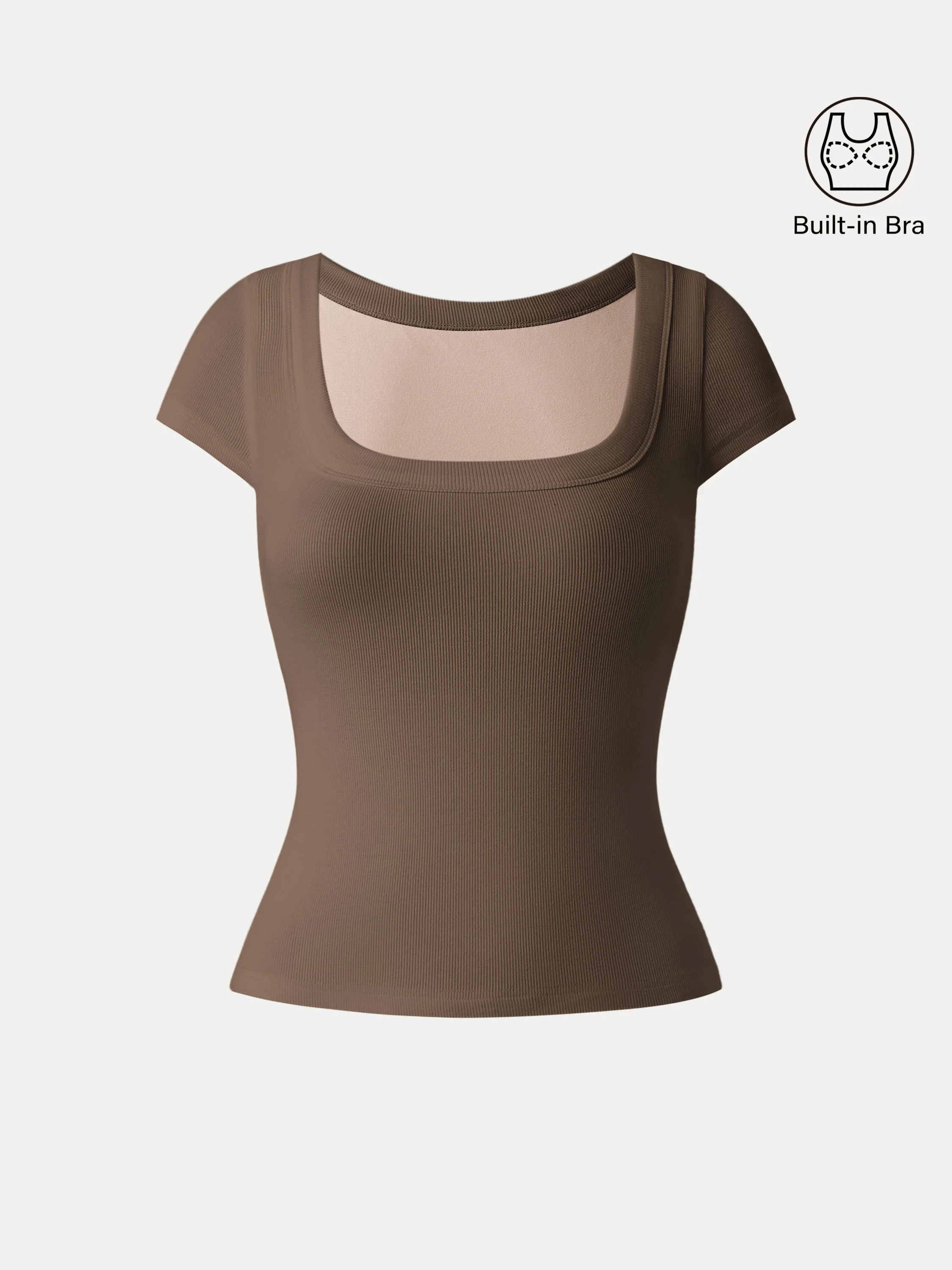 Stretch Cotton Square Neck Cap Sleeve Brami Stretch Cotton Square Neck Cap Sleeve Brami