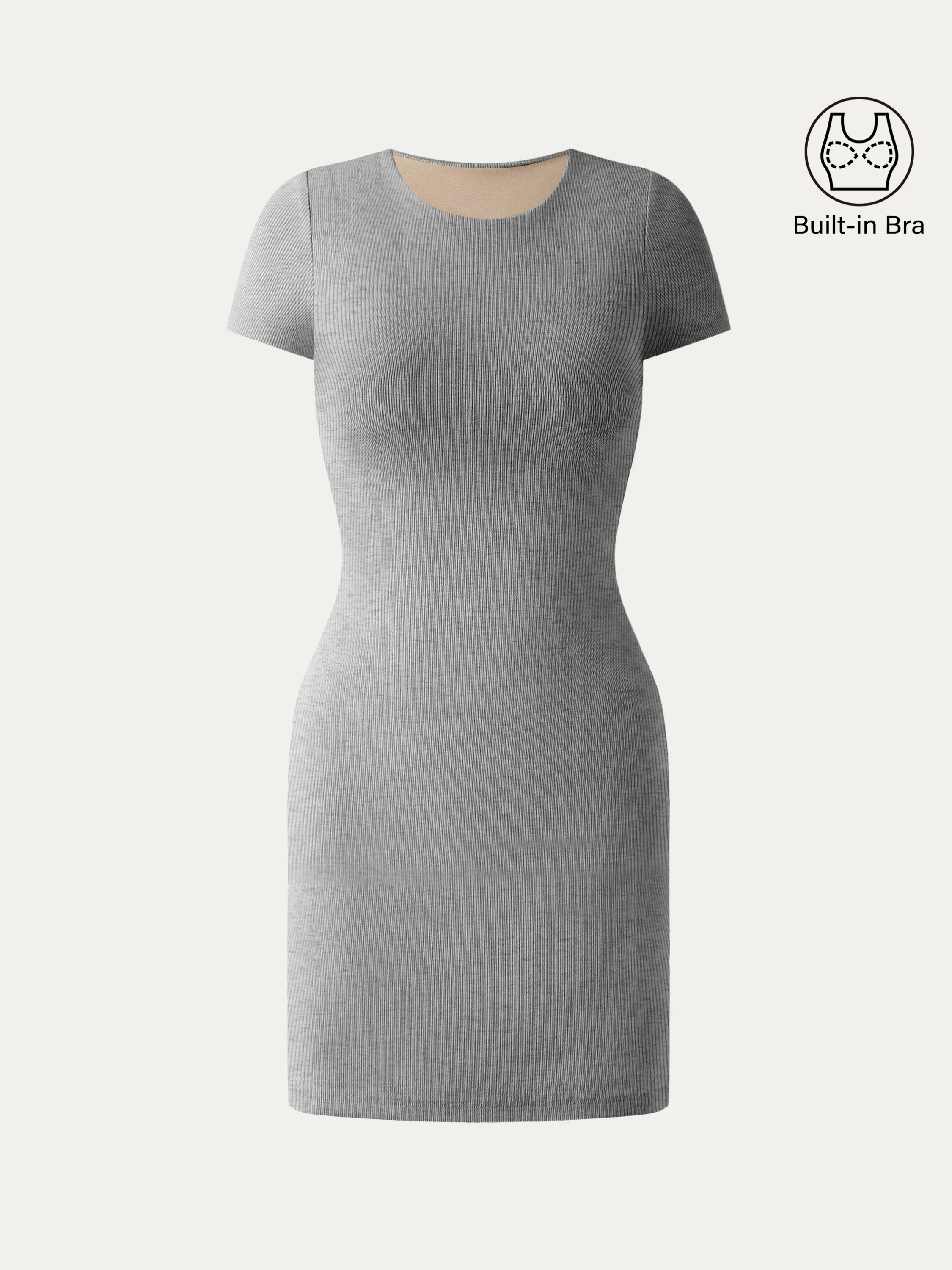 Crewneck Cotton Short Sleeve New Airy Brami Dress