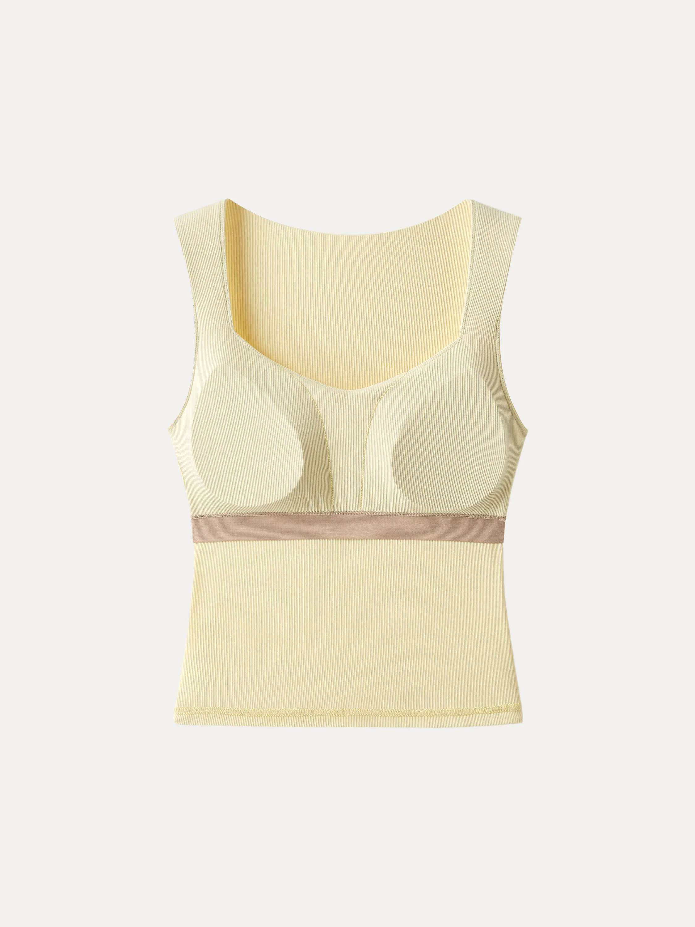 Diamond Neck Ribbed New Airy Brami Tank