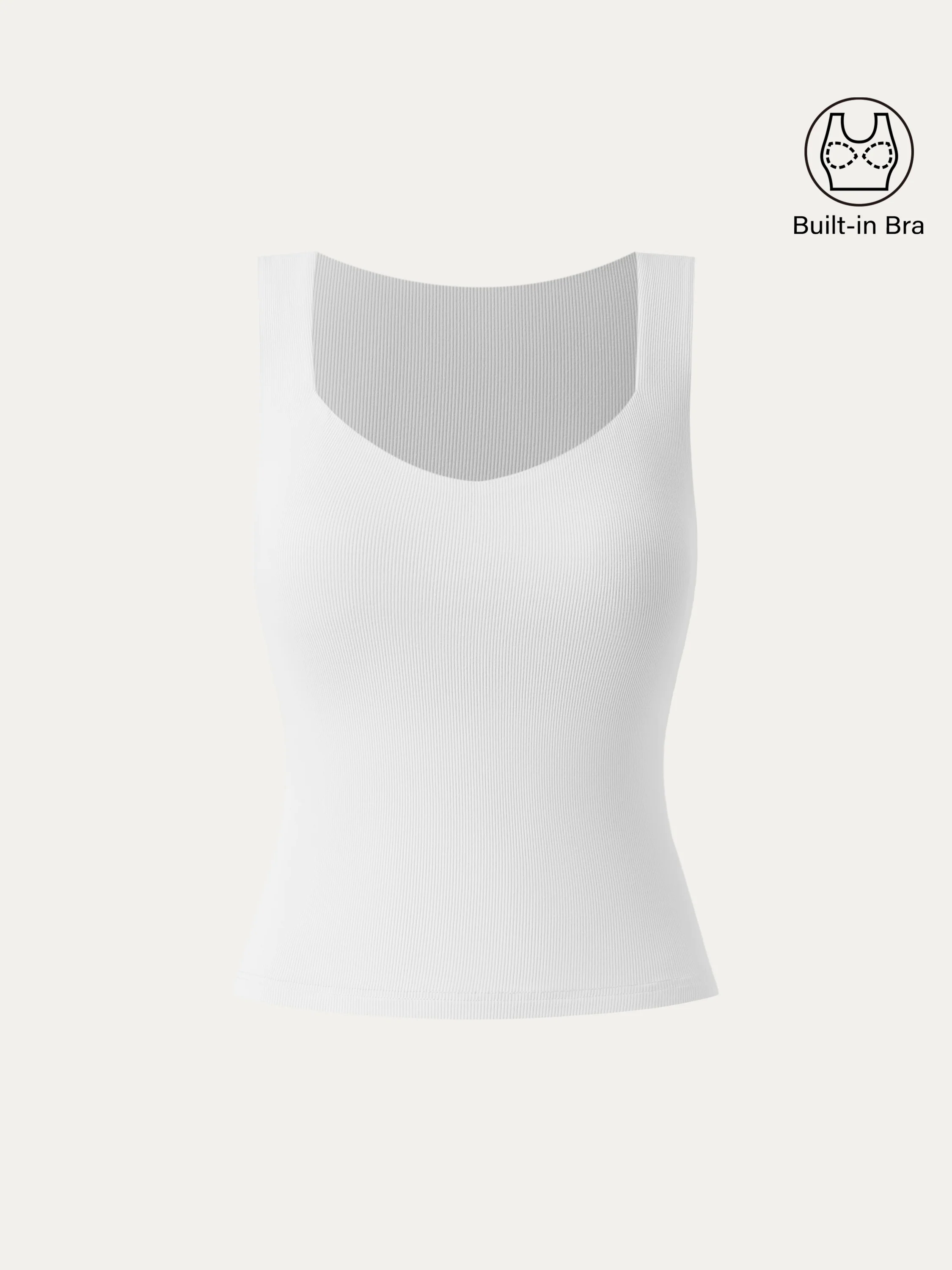 Diamond Neck Ribbed New Airy Brami Tank
