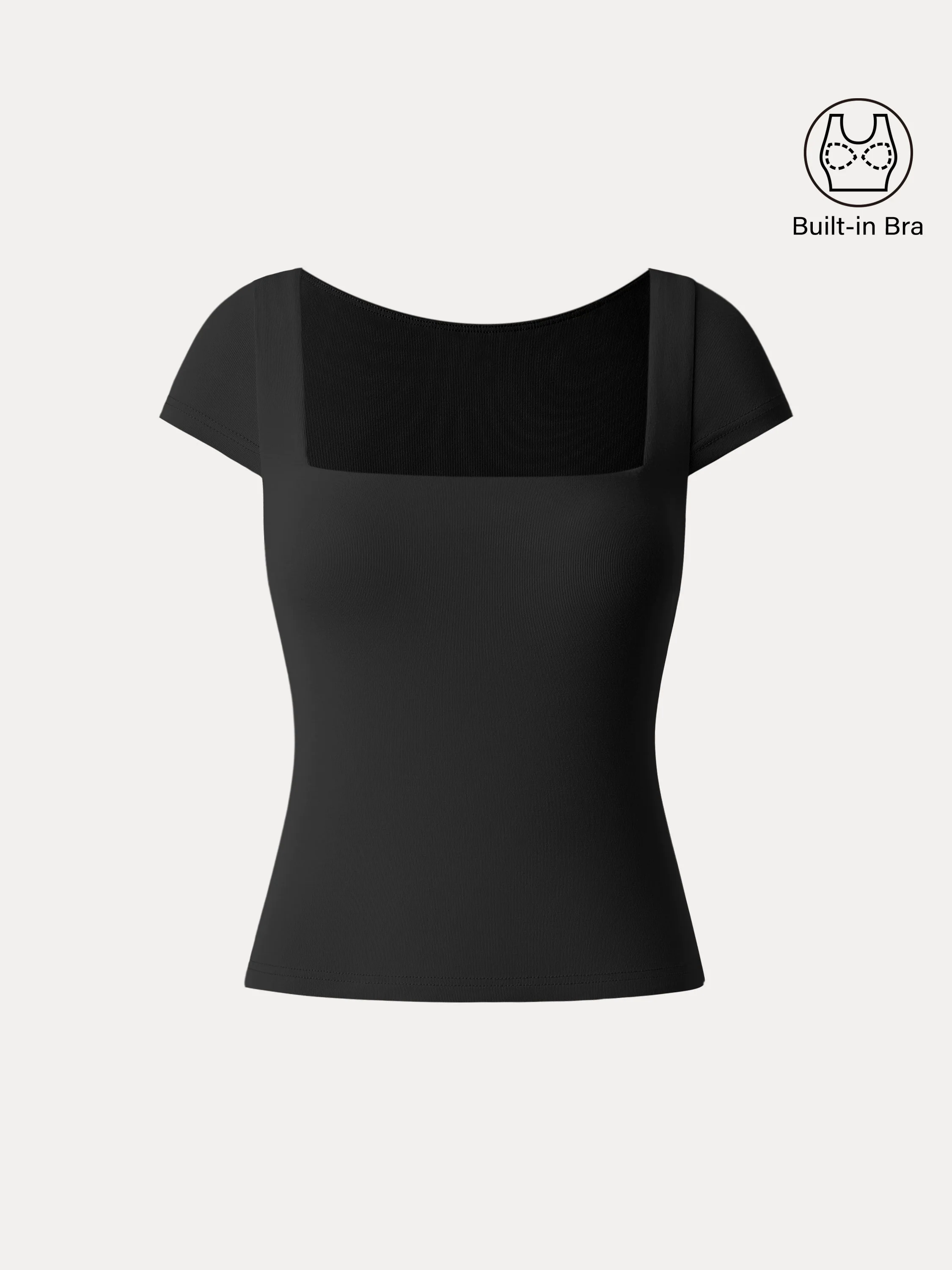 Essential Square Neck Cap Sleeves Brami Top Essential Square Neck Cap Sleeves Brami Top