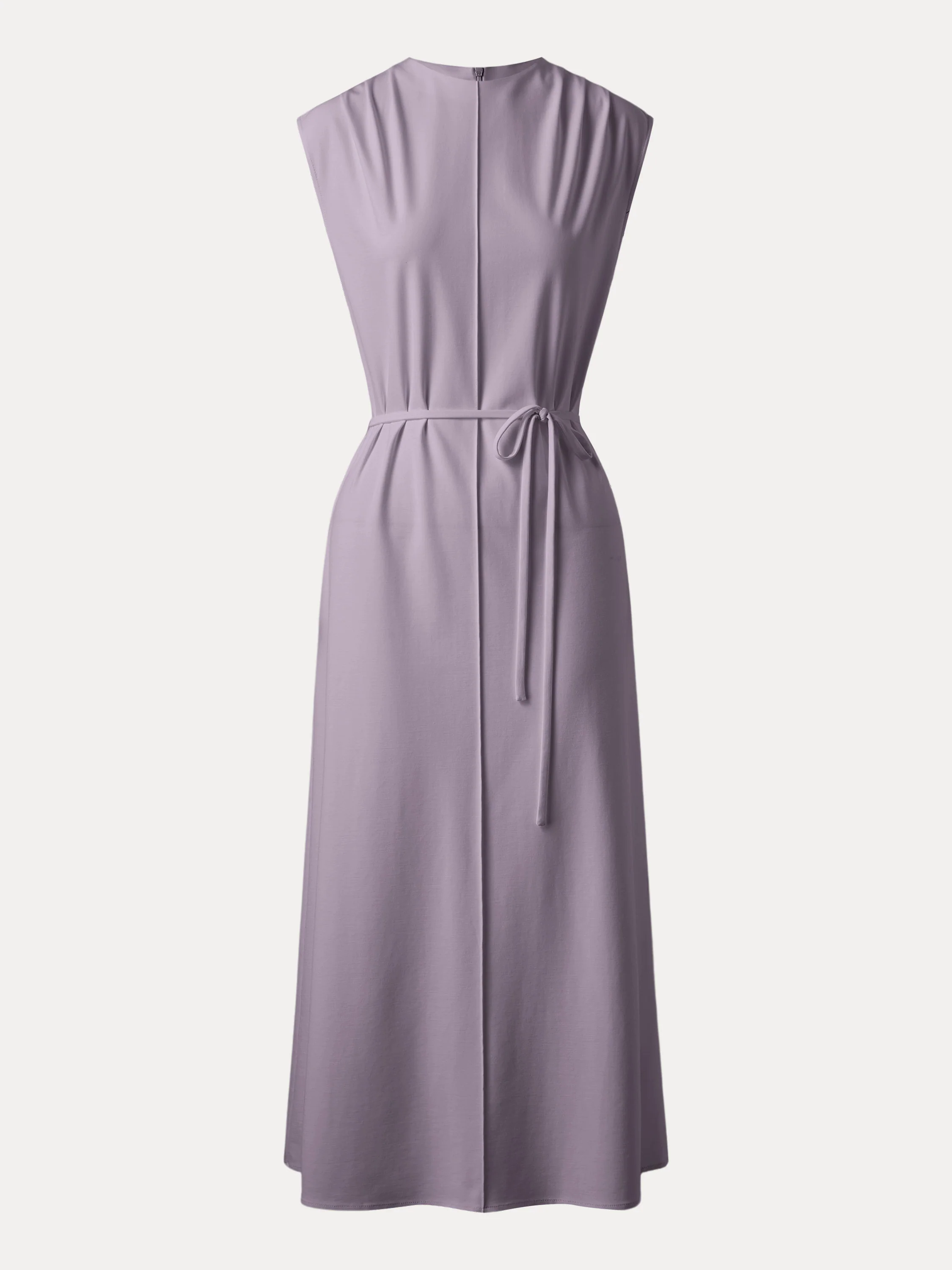 Breezy Easy Crewneck Zippered Midi Dress