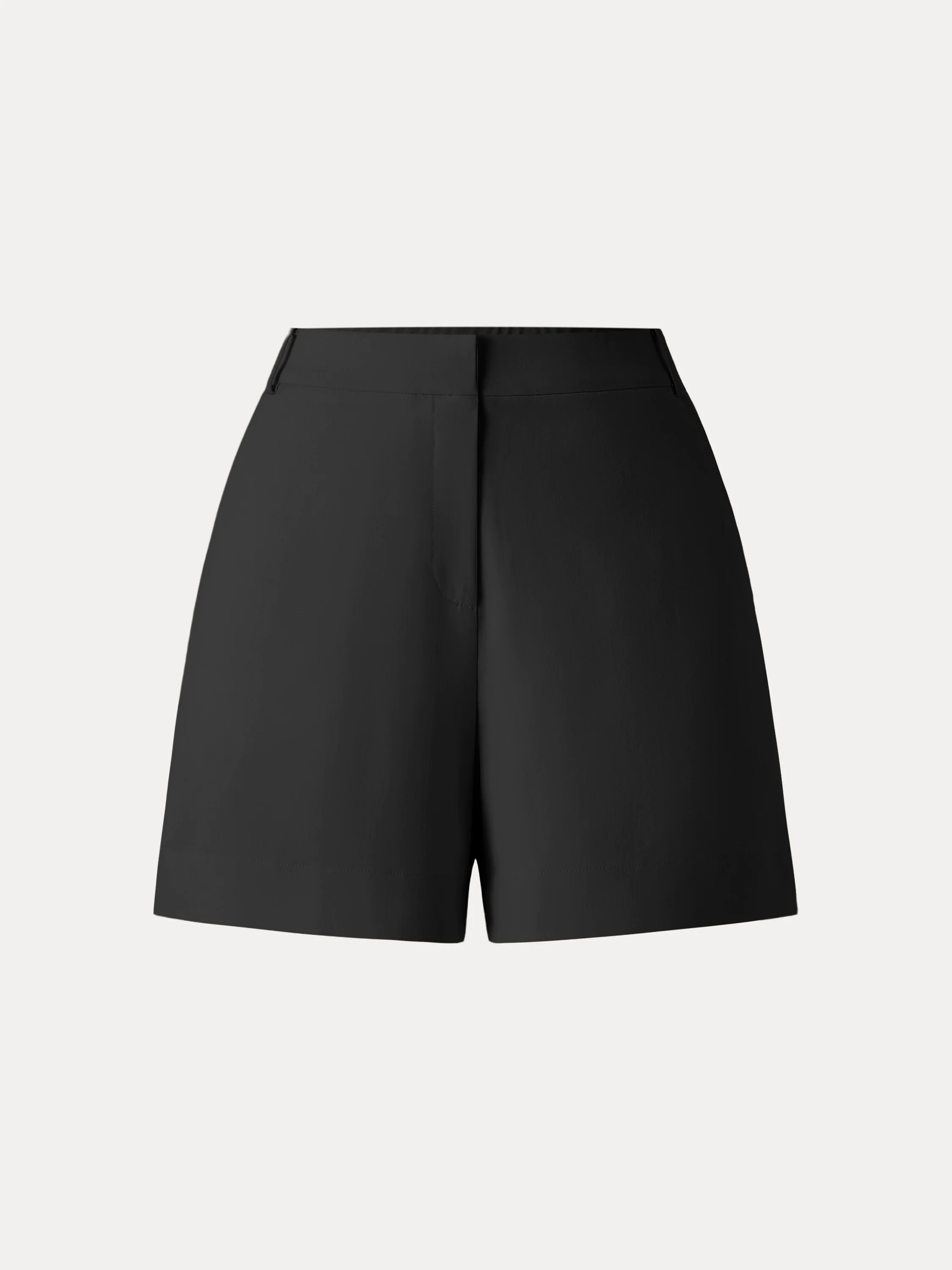 Mid Rise Fly-front Easy Shorts with Pockets Mid Rise Fly-front Easy Shorts with Pockets