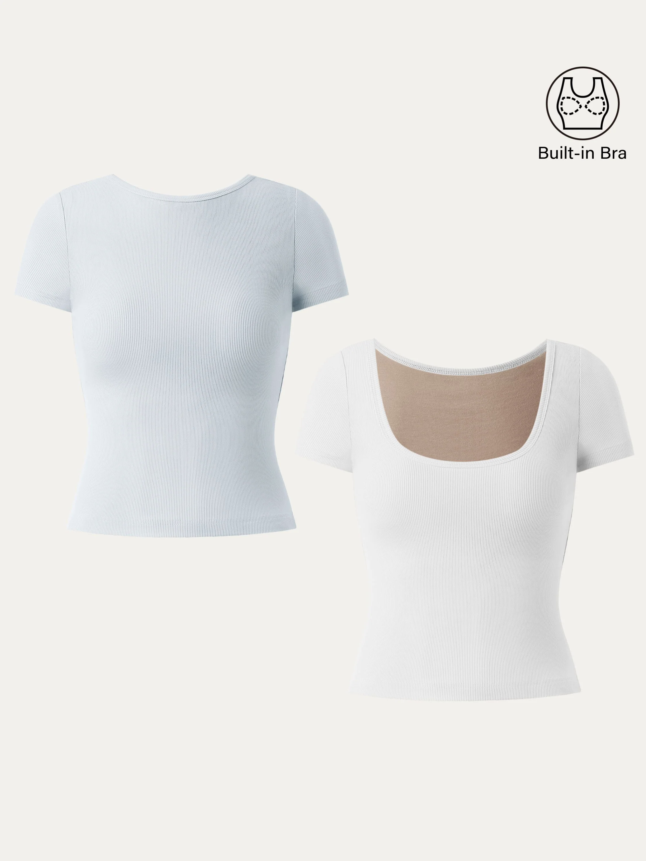 Multi-wear Short Sleeve New Airy Brami Top