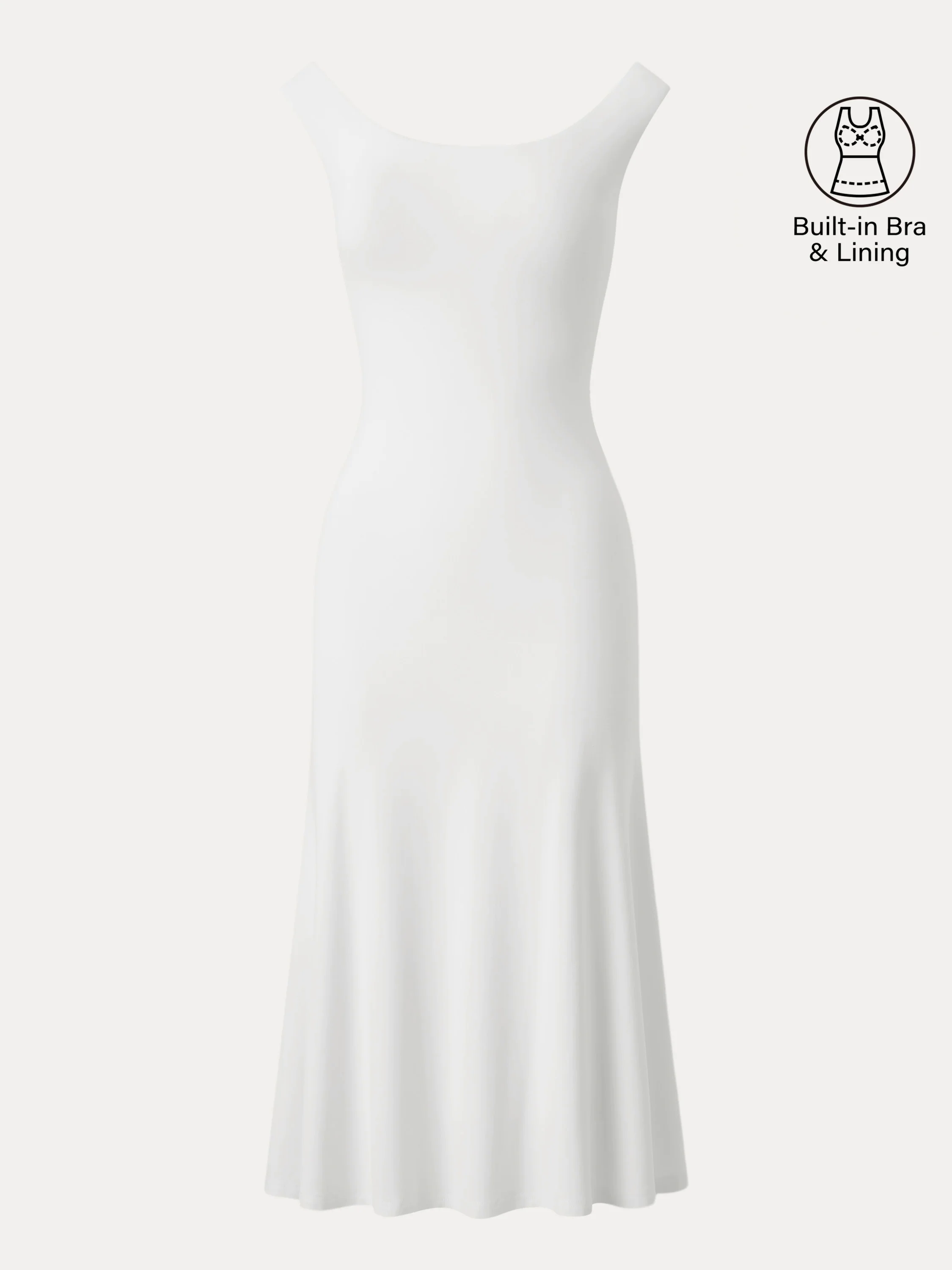 Scoop Neck Midi Low Back Brami Dress