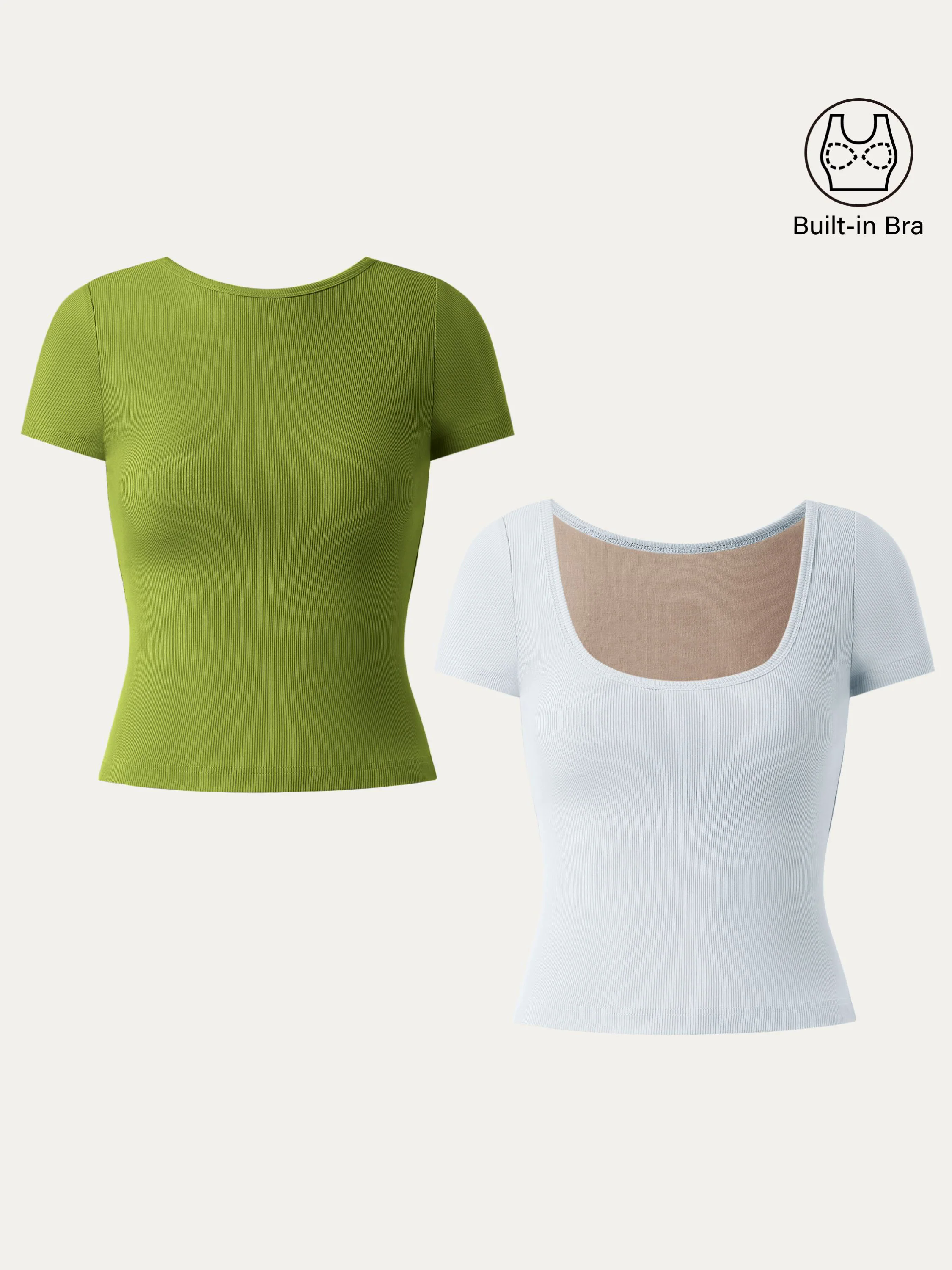 Multi-wear Short Sleeve New Airy Brami Top