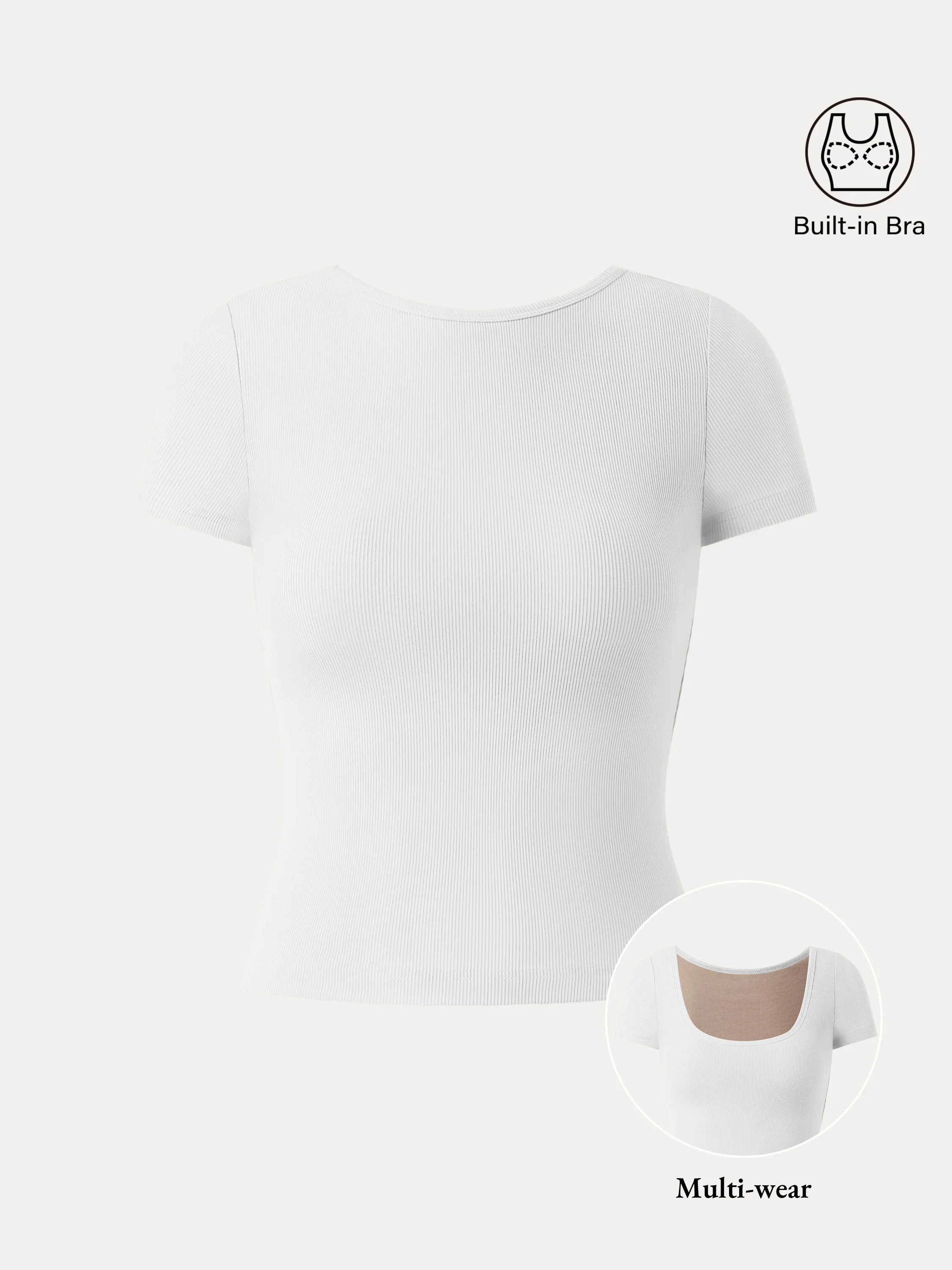 Multi-wear Short Sleeve New Airy Brami Top