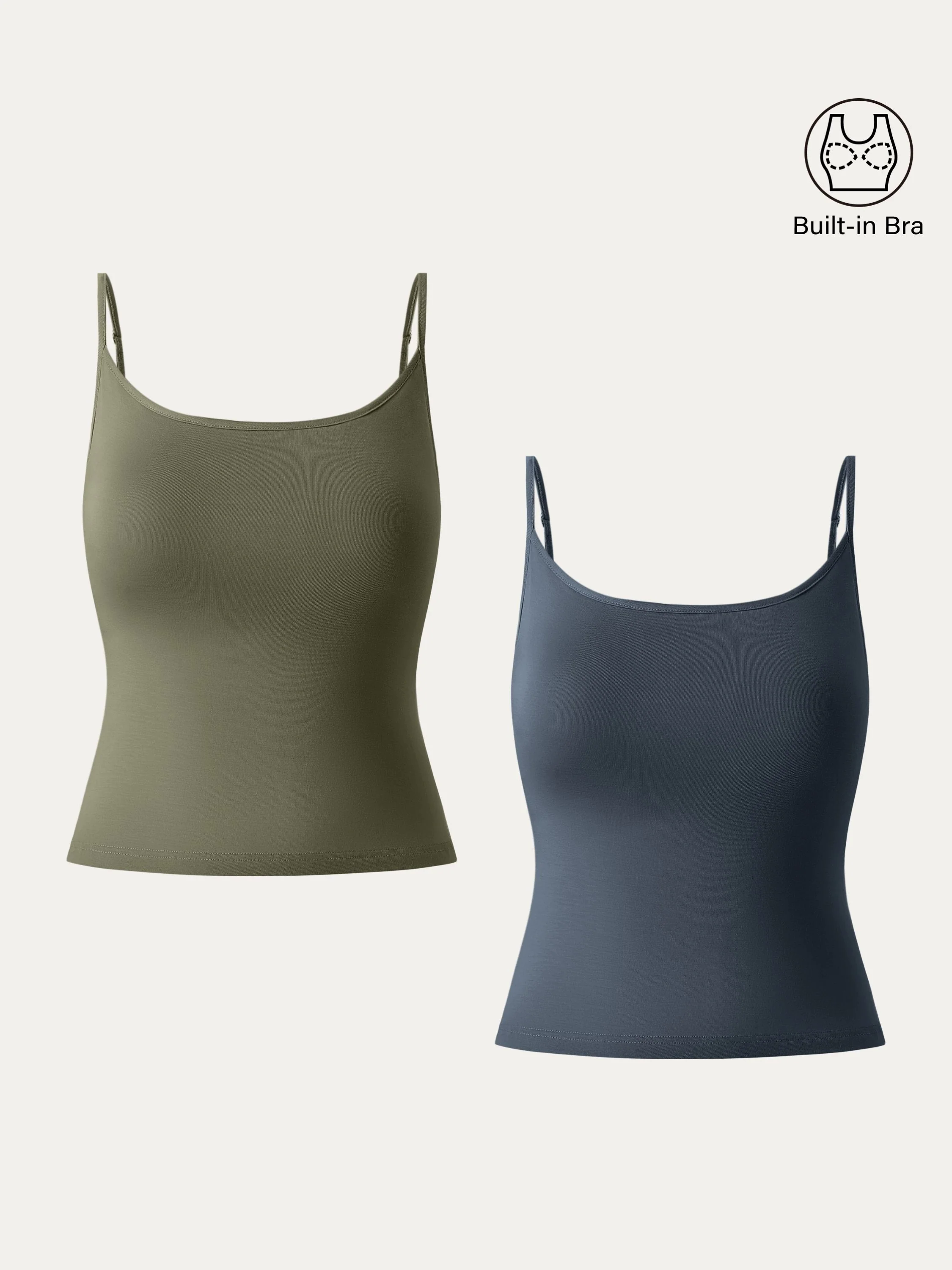 U-neck Adjustable Straps Spaghetti Brami Top