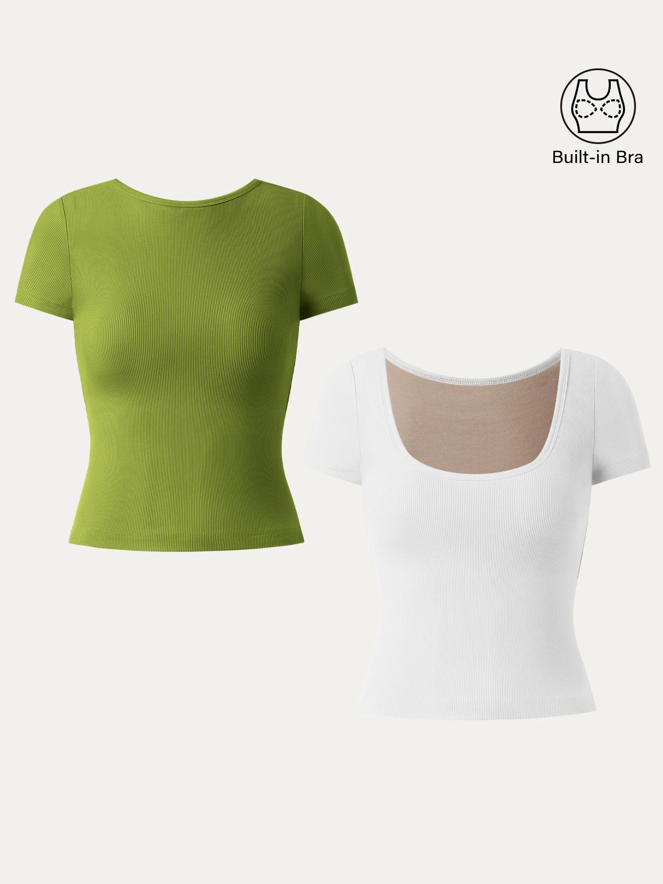 Multi-wear Short Sleeve New Airy Brami Top