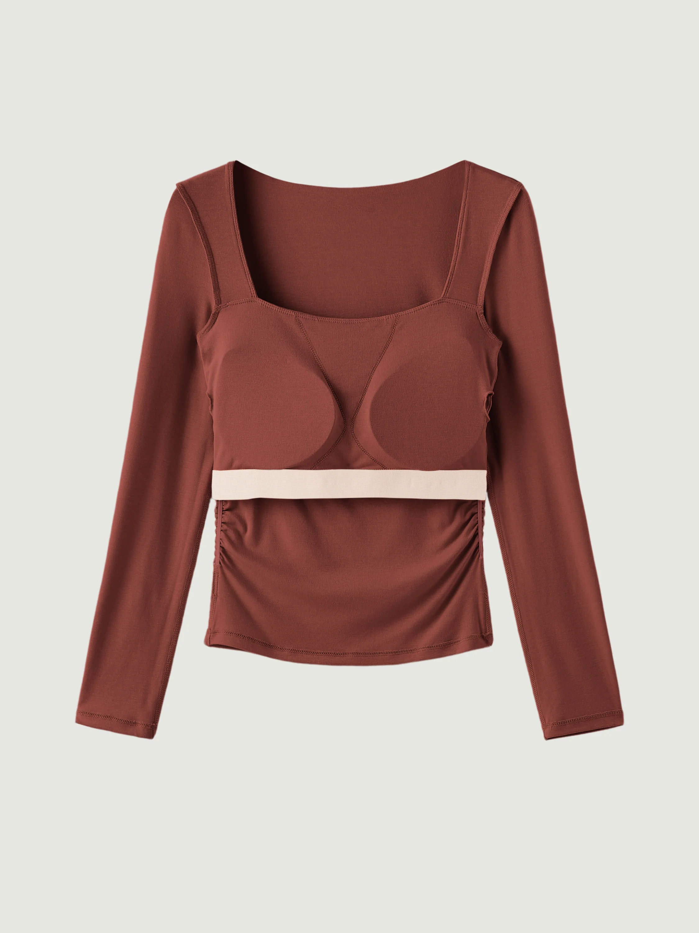 Square Neck Ruched Brami Top
