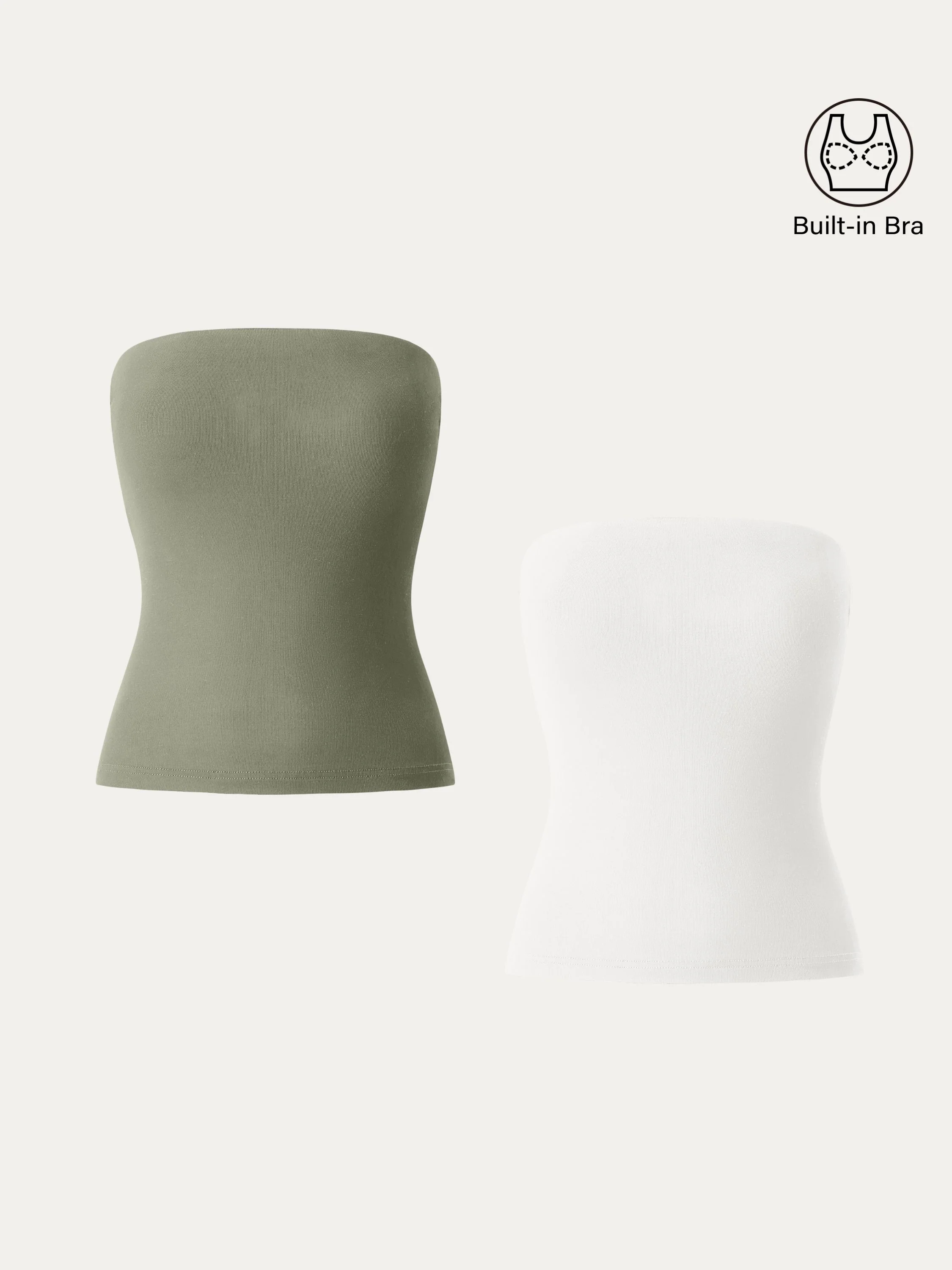 2Pcs Set Non-slip Essential Tube Brami Top