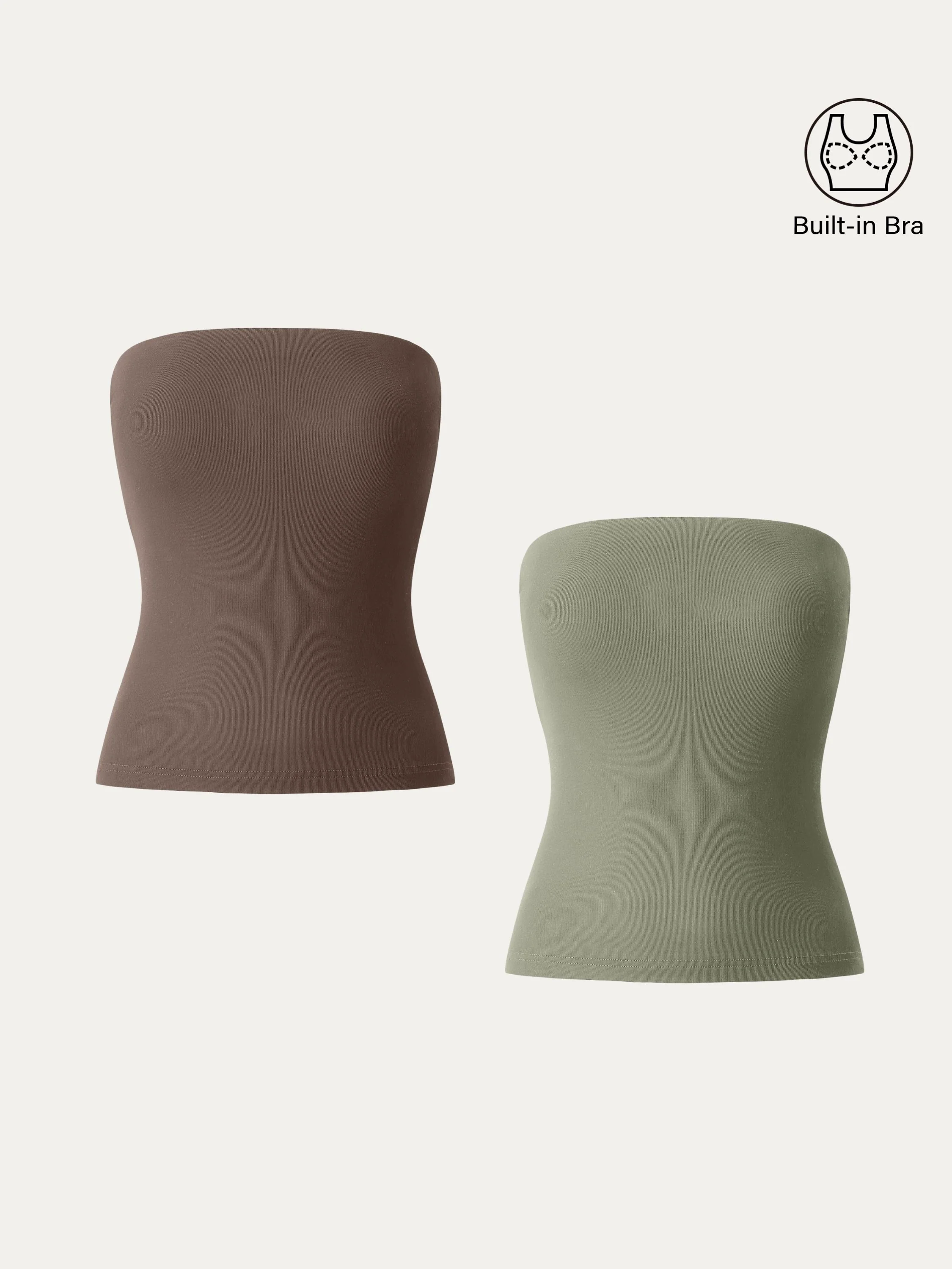 2Pcs Set Non-slip Essential Tube Brami Top