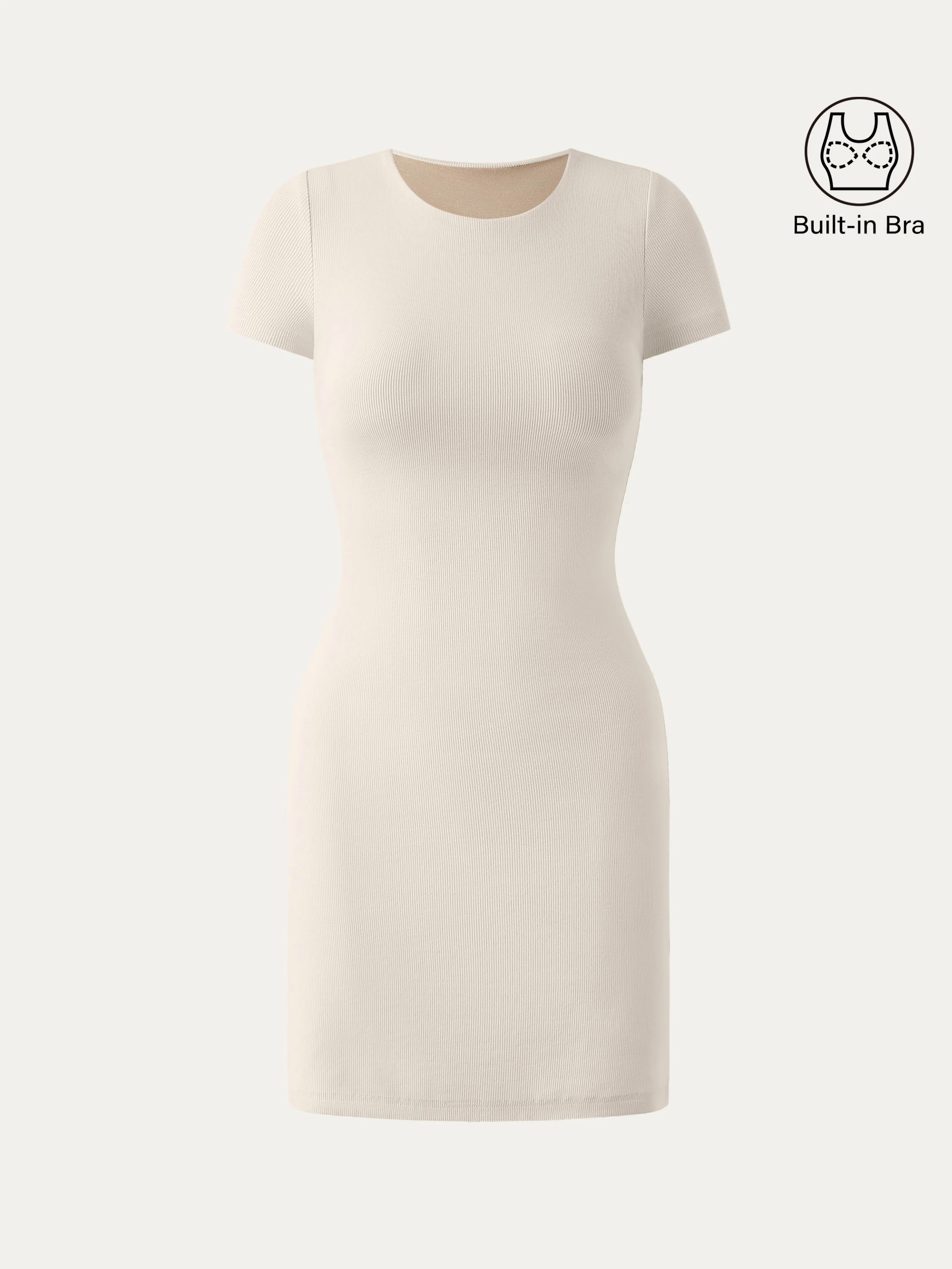 Crewneck Cotton Short Sleeve New Airy Brami Dress