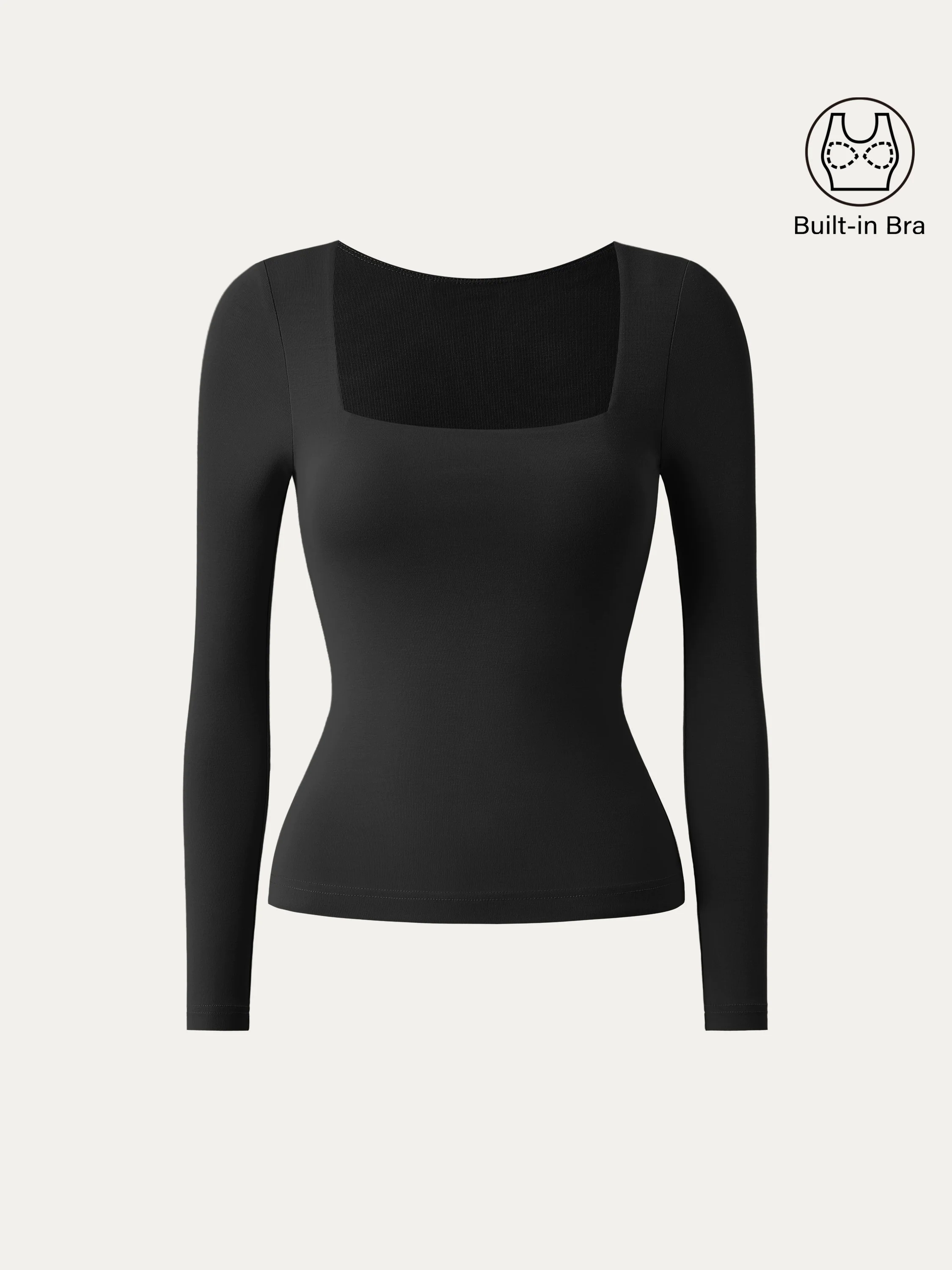 Square Neck Long Sleeve New Airy Brami Square Neck Long Sleeve New Airy Brami