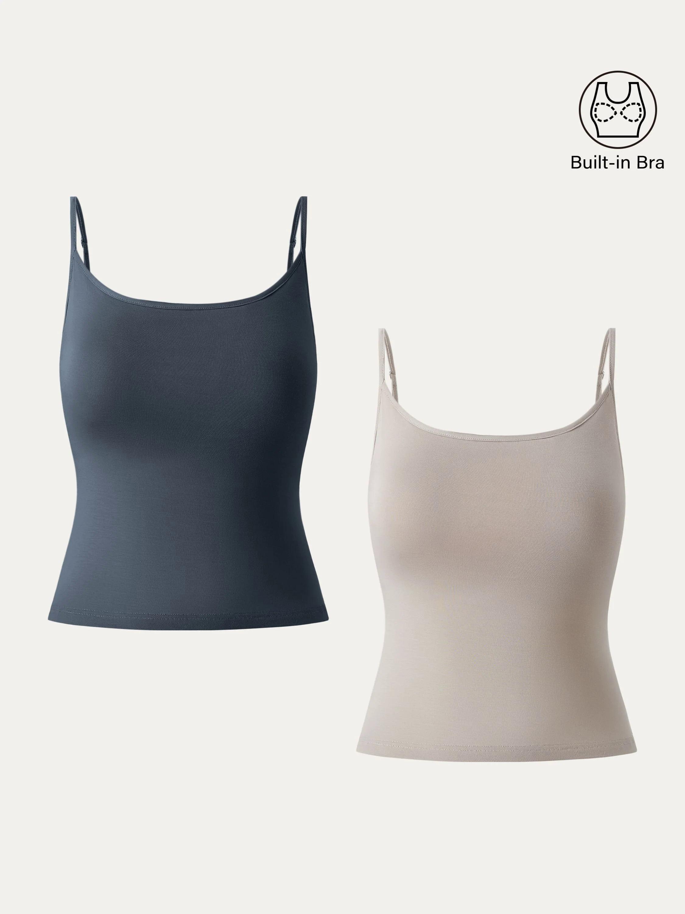 U-neck Adjustable Straps Spaghetti Brami Top