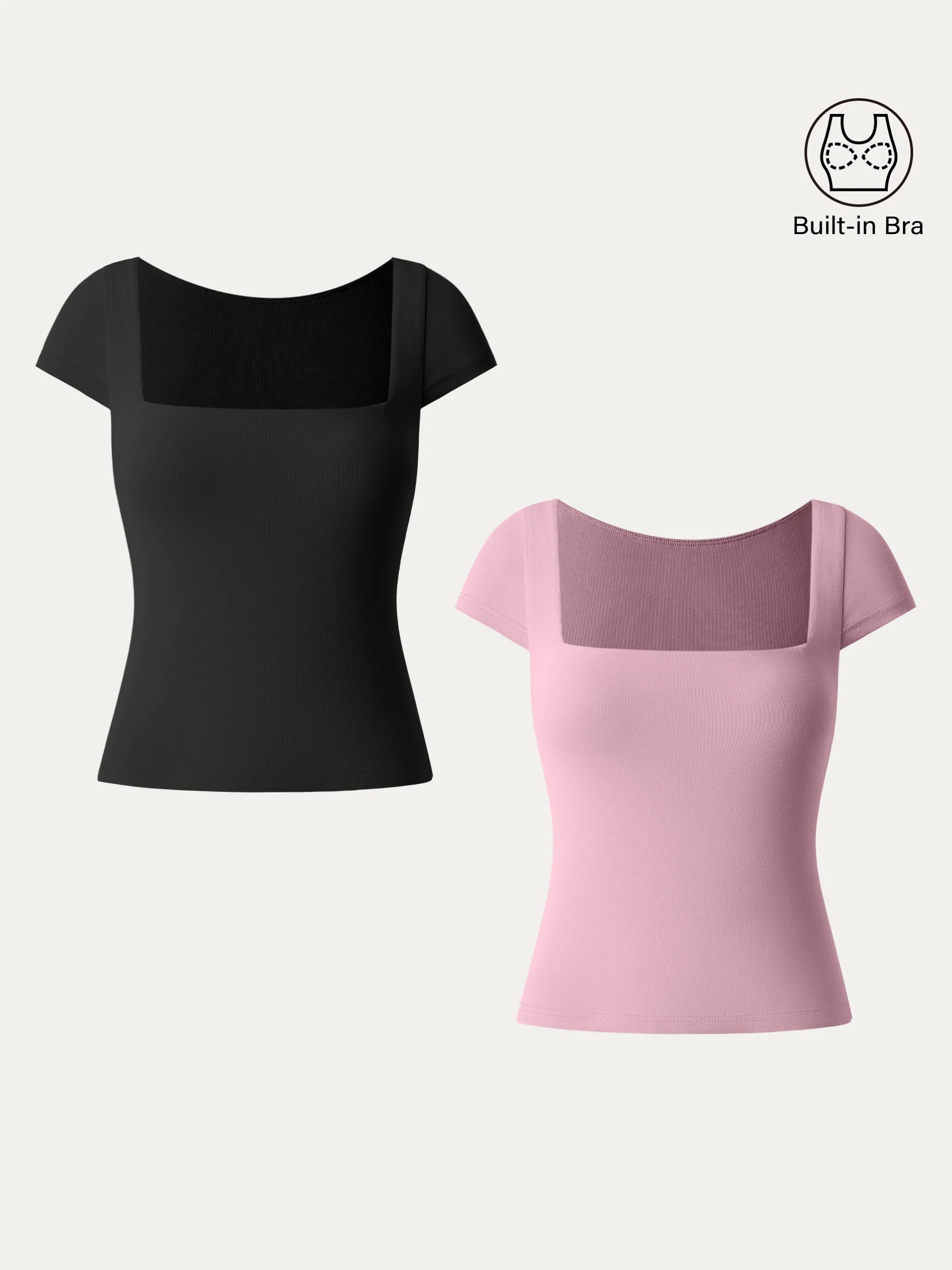 Essential Square Neck Cap Sleeves Brami Top Essential Square Neck Cap Sleeves Brami Top