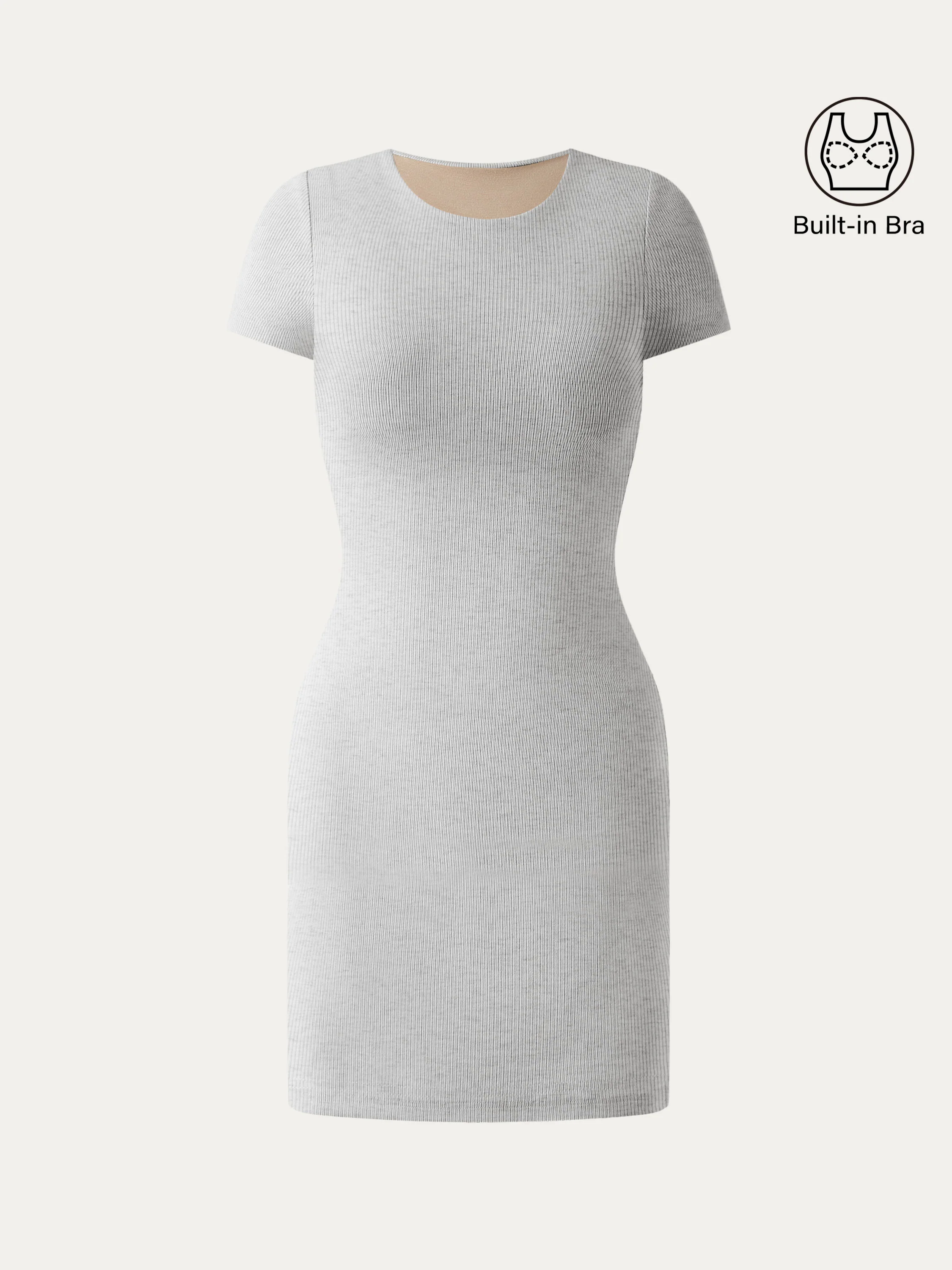 Crewneck Cotton Short Sleeve New Airy Brami Dress