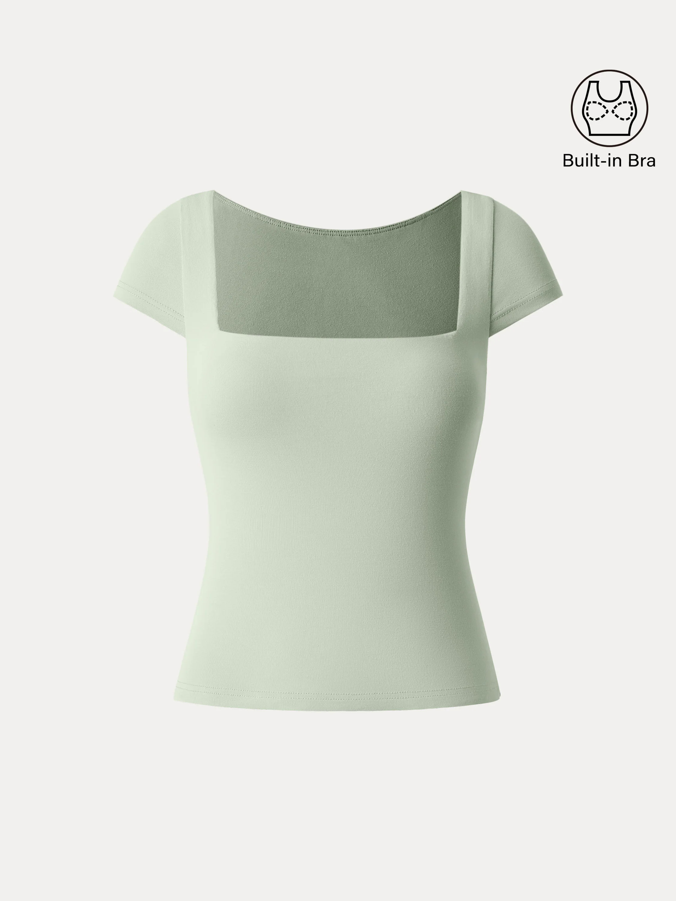 Essential Square Neck Cap Sleeves Brami Top Essential Square Neck Cap Sleeves Brami Top