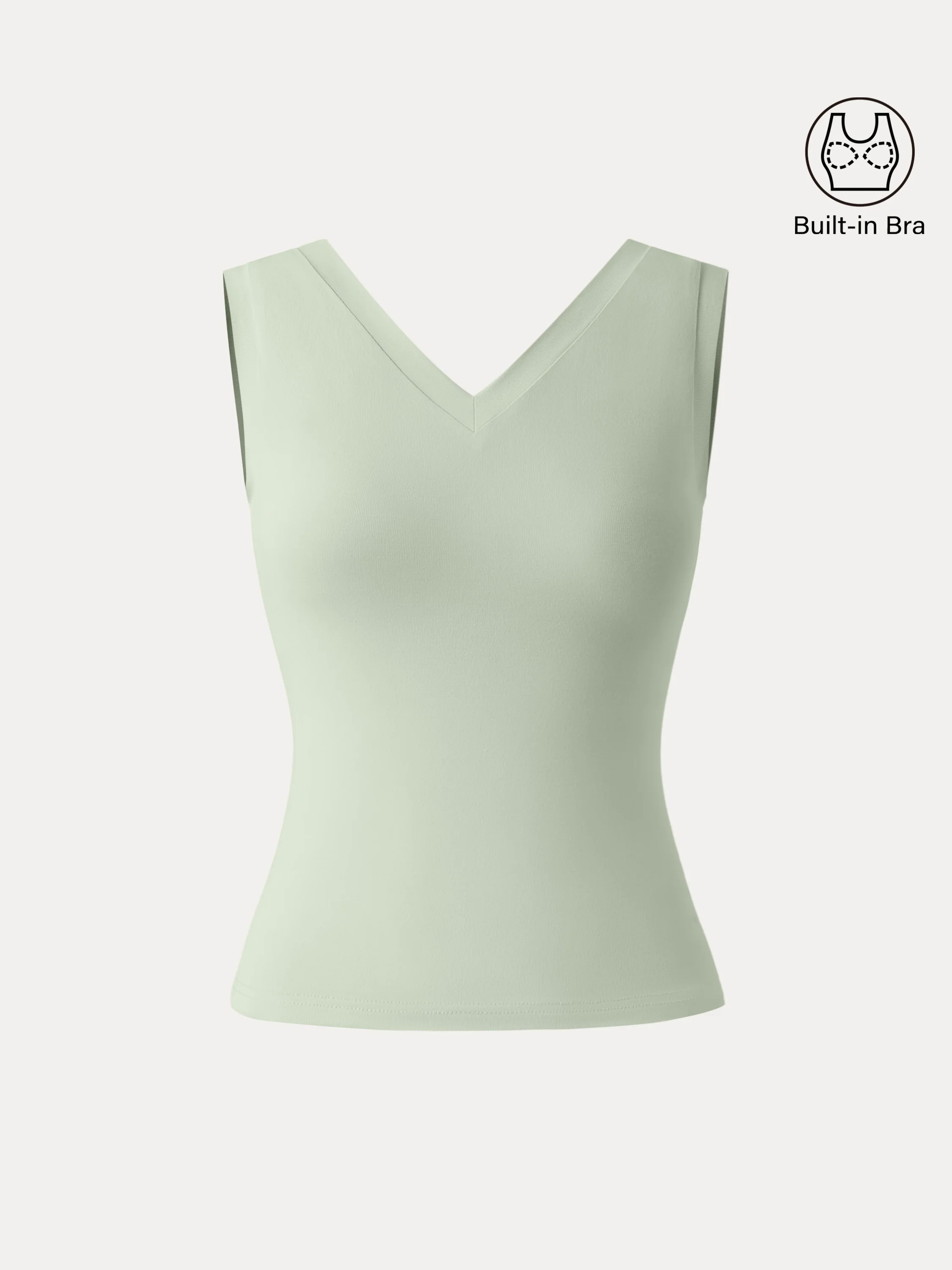 Double V-Neck Low Back Brami Tank