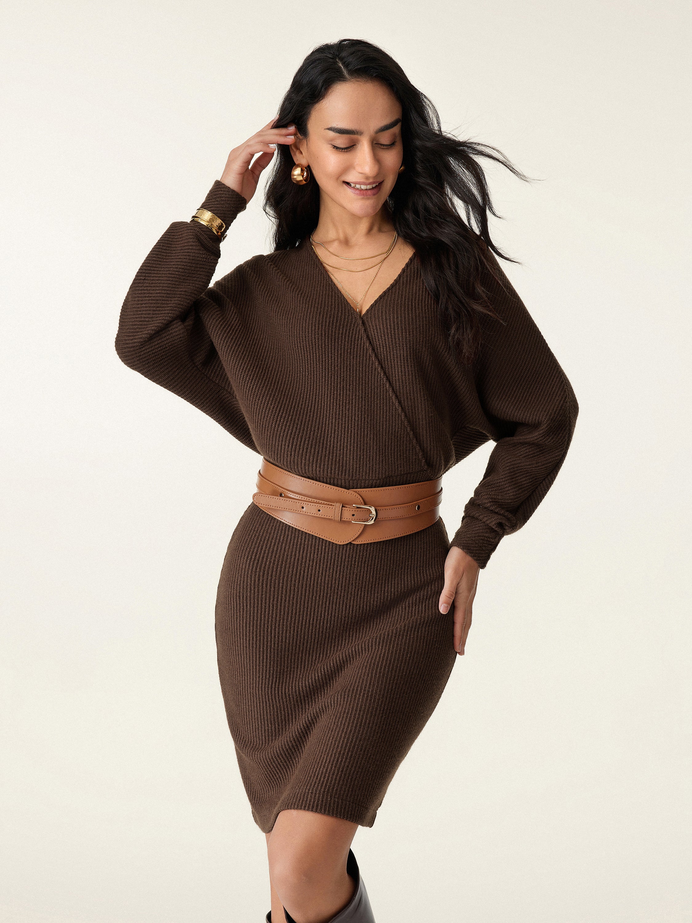 Surplice Batwing Dress Surplice Batwing Dress