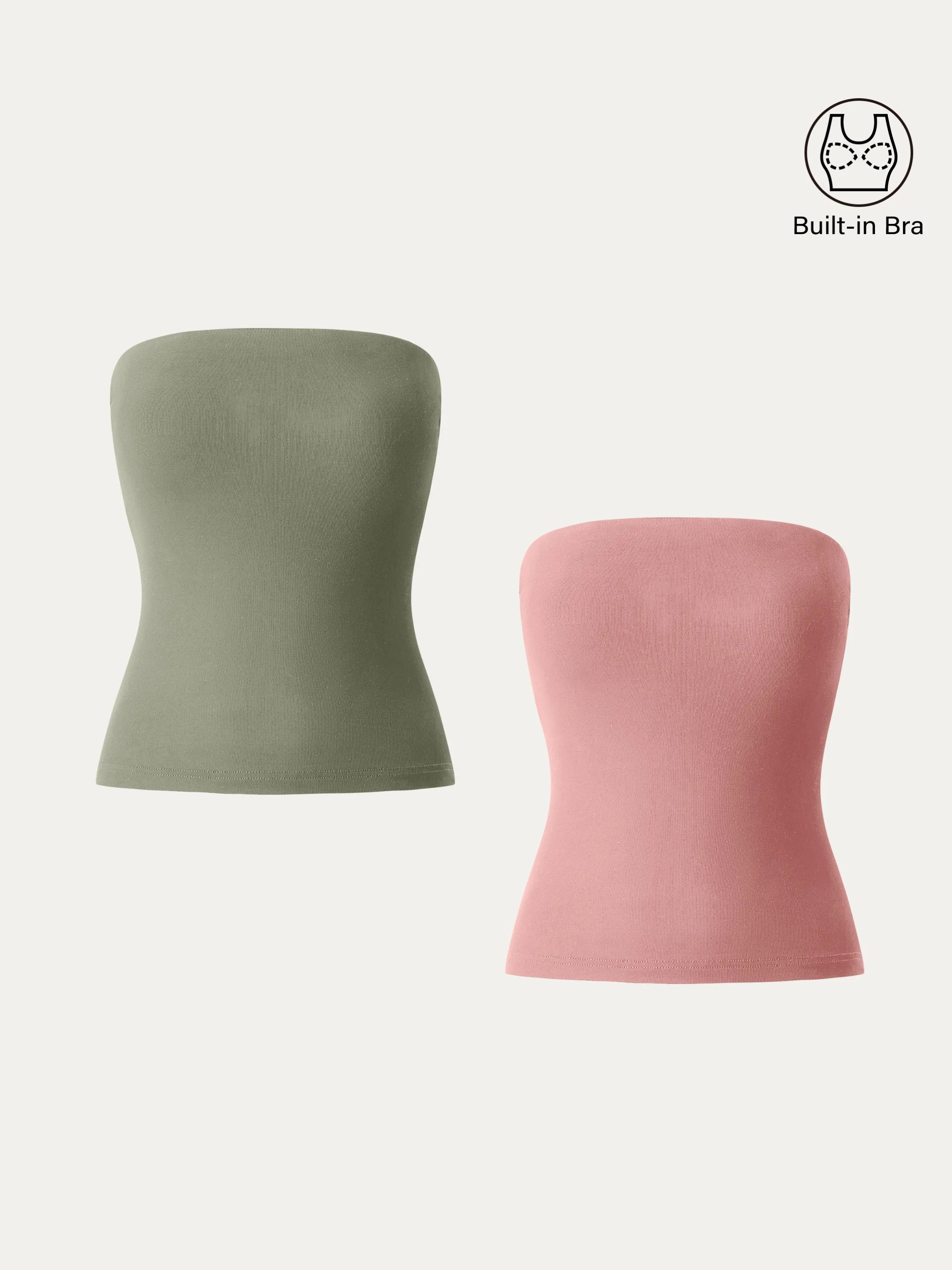 2Pcs Set Non-slip Essential Tube Brami Top