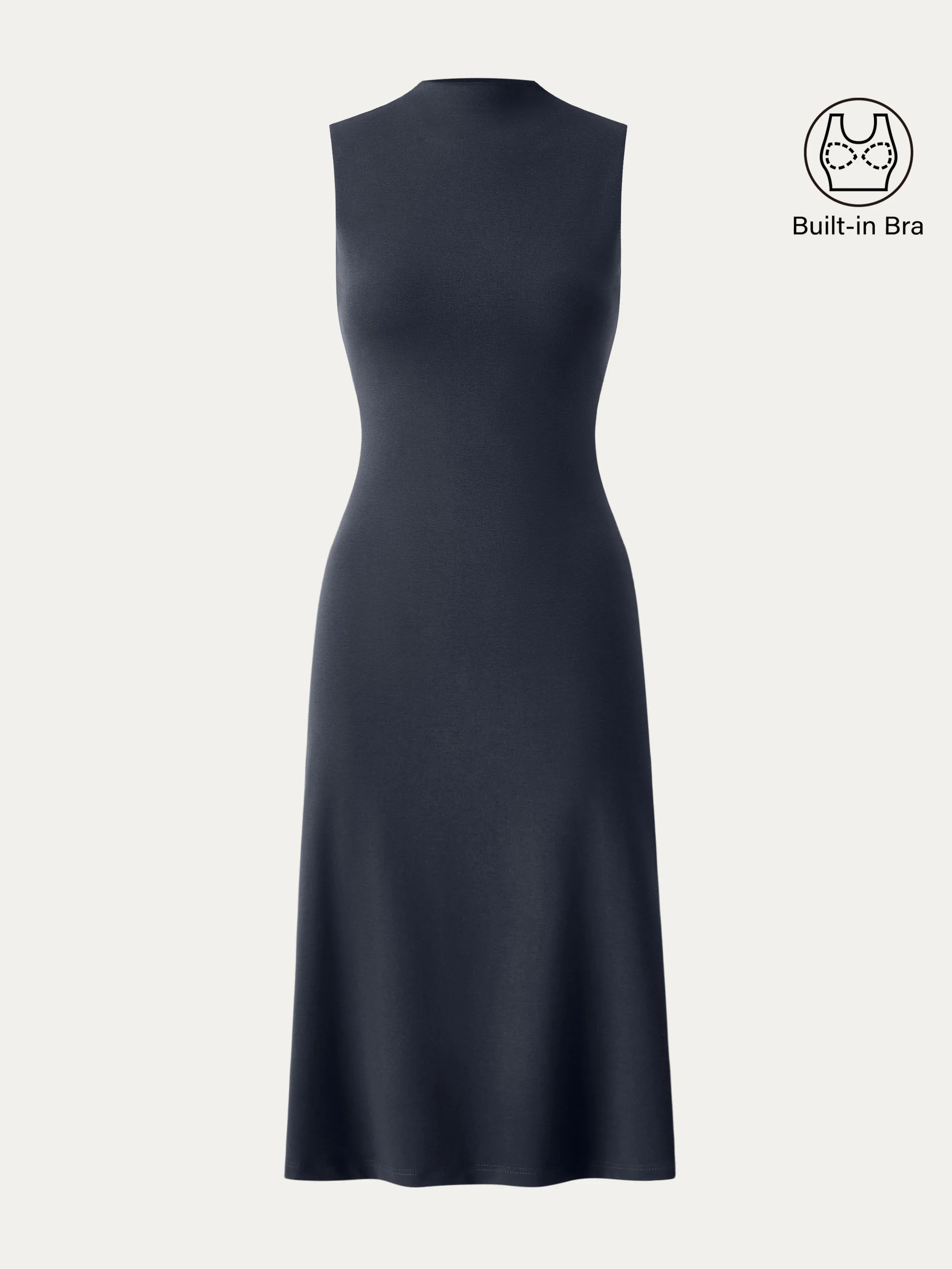 Everyday Mockneck New Airy Brami Midi Dress Everyday Mockneck New Airy Brami Midi Dress