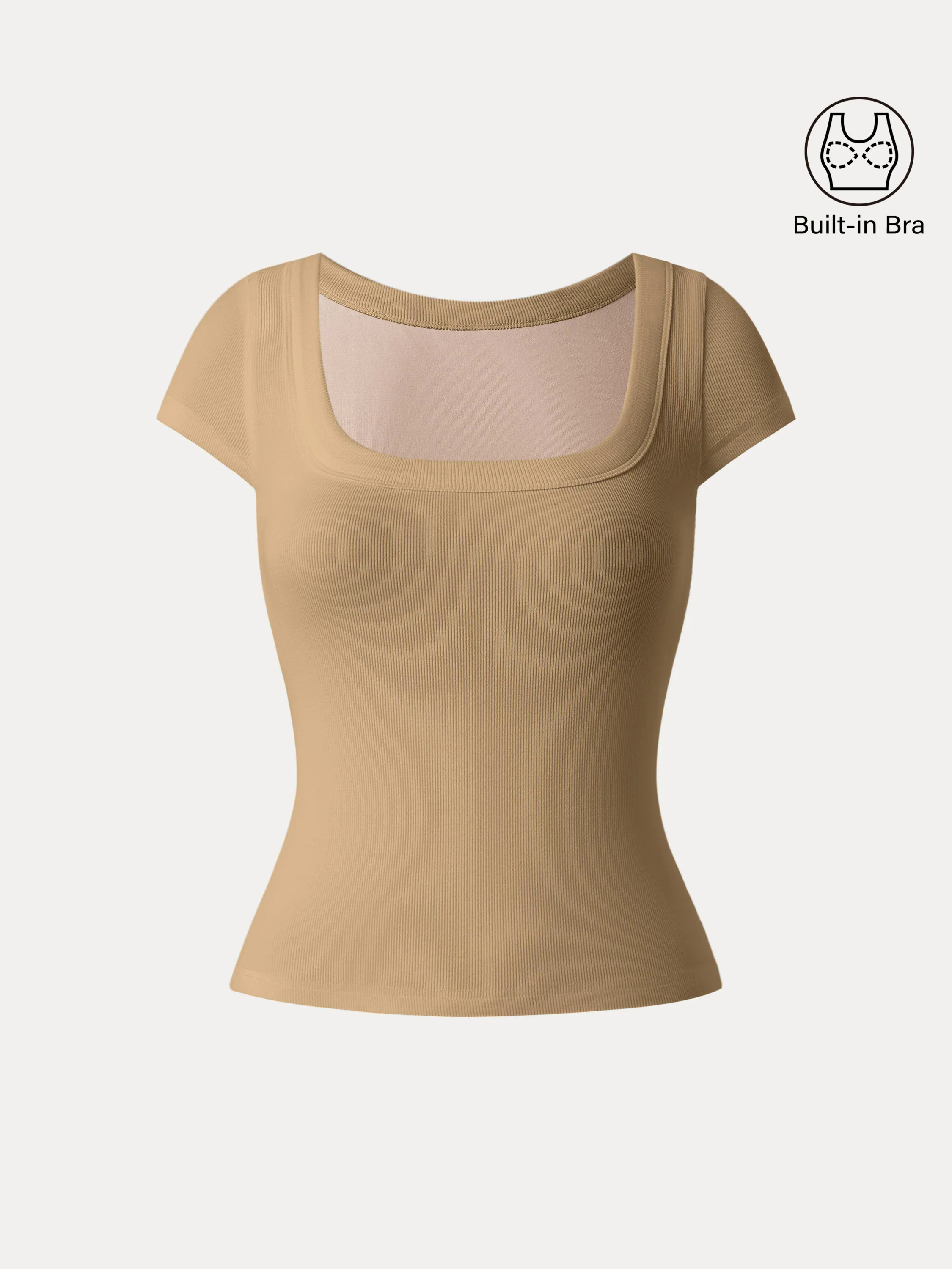 Stretch Cotton Square Neck Cap Sleeve Brami Stretch Cotton Square Neck Cap Sleeve Brami