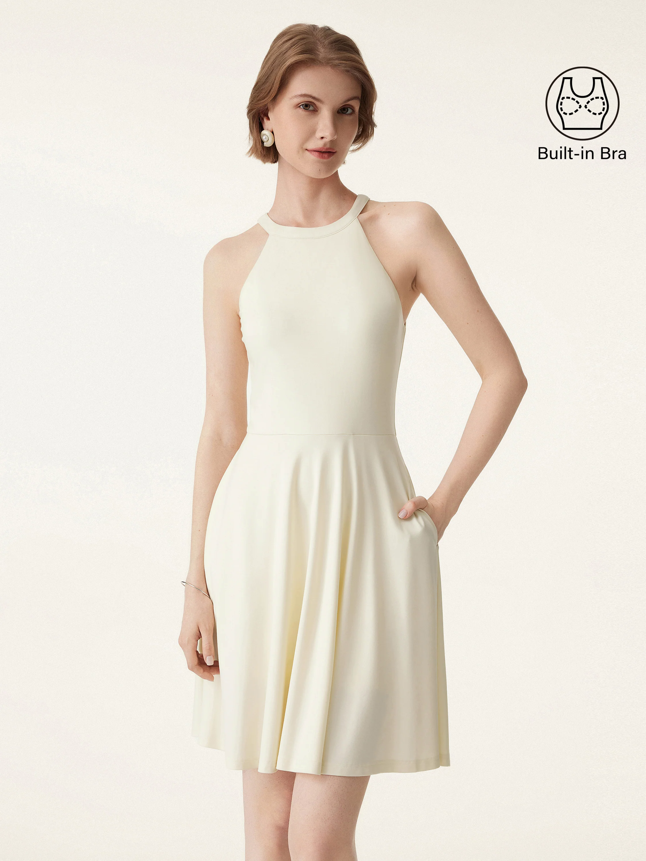 Cooling Crewneck A-line Mini Brami Dress Cooling Crewneck A-line Mini Brami Dress