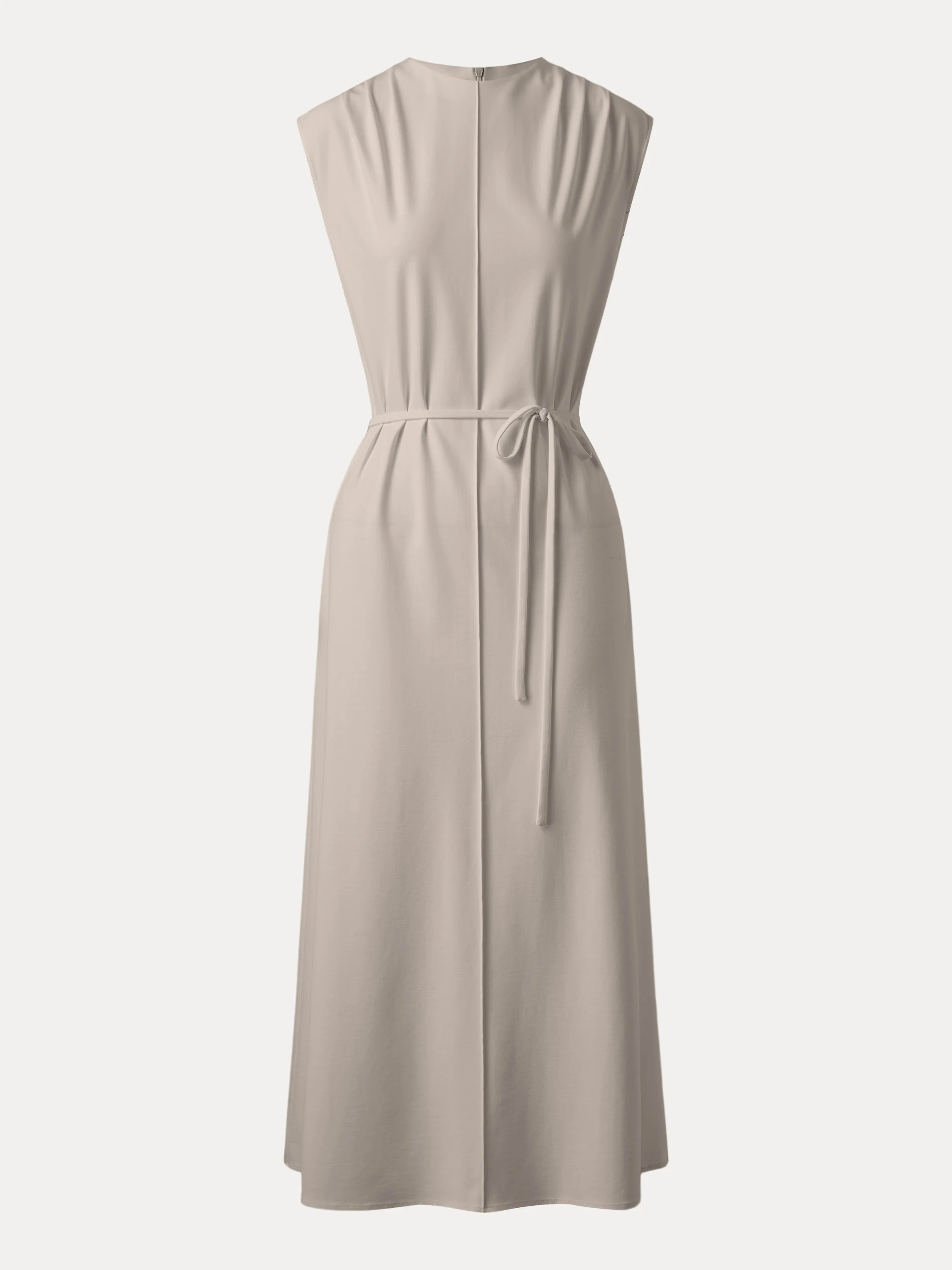 Breezy Easy Crewneck Zippered Midi Dress