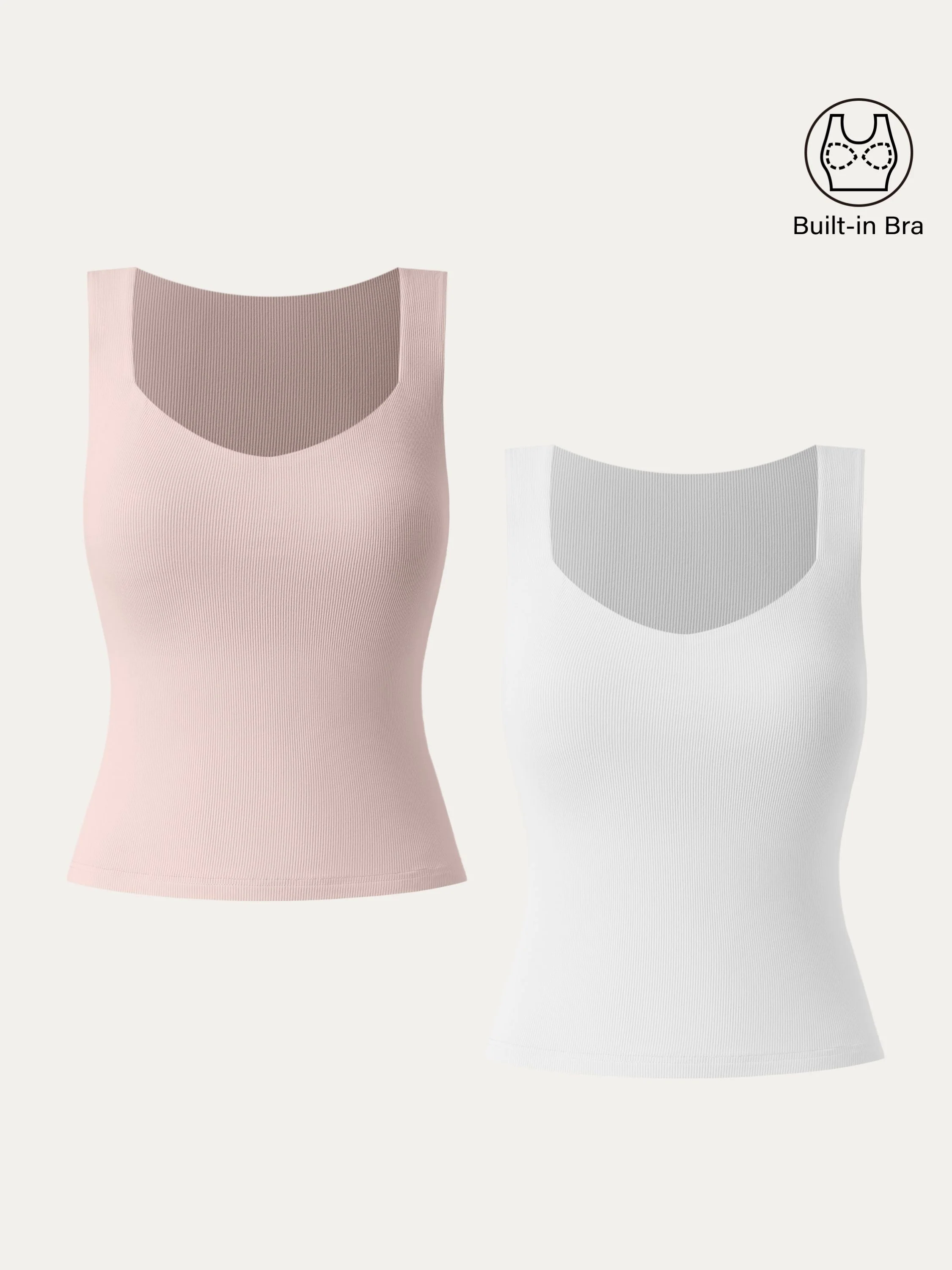 Diamond Neck Ribbed New Airy Brami Tank