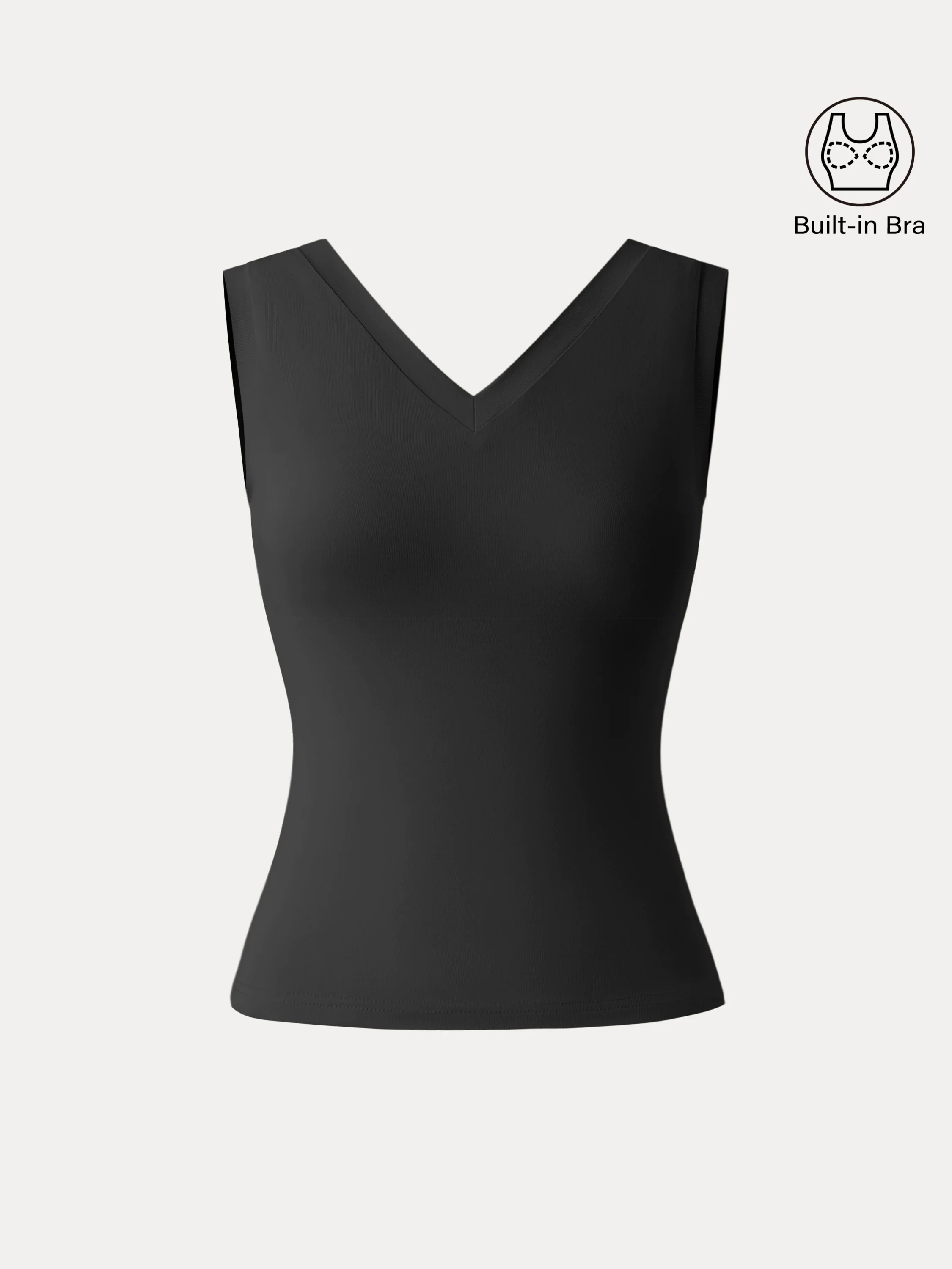 Double V-Neck Low Back Brami Tank