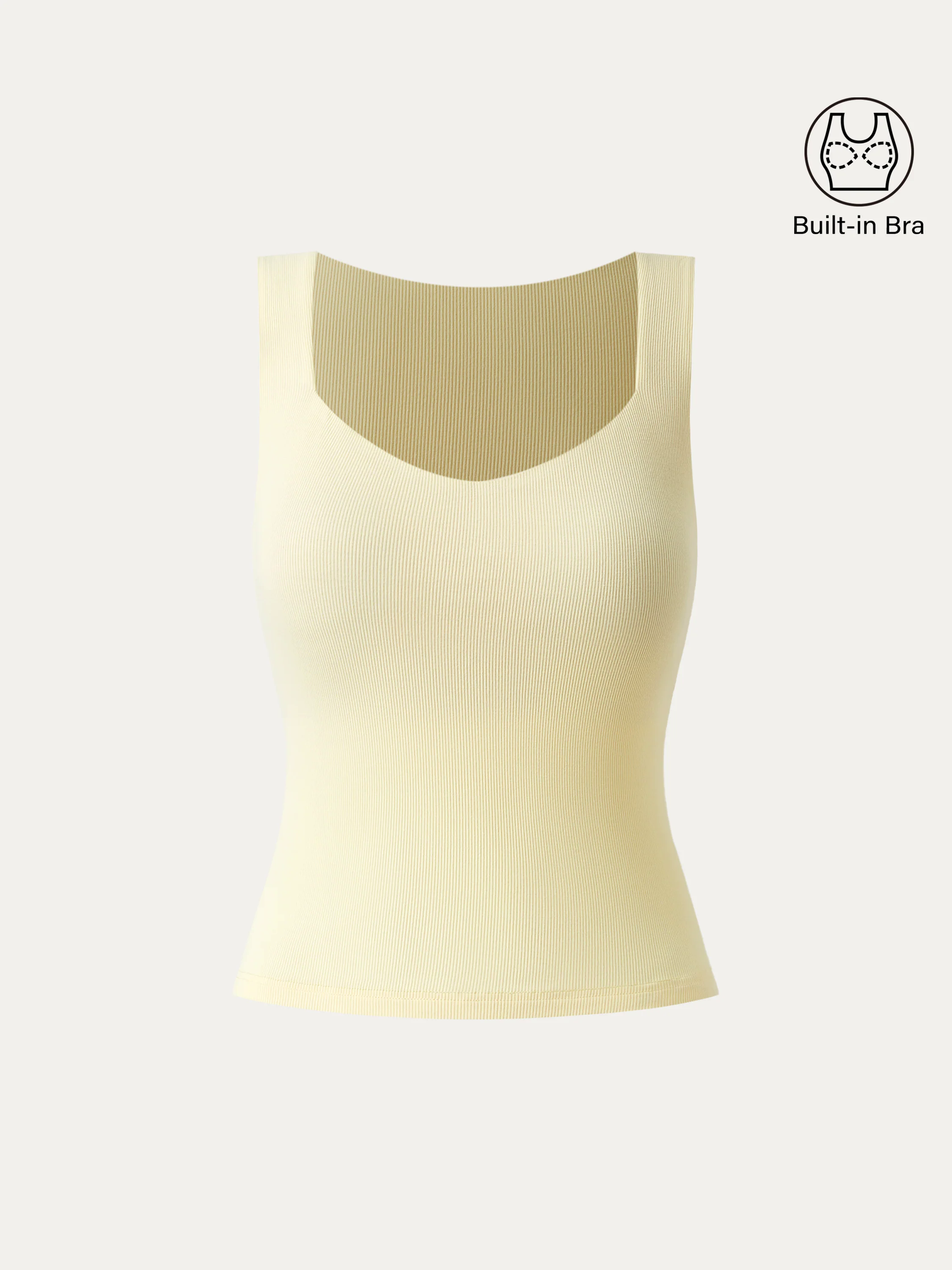 Diamond Neck Ribbed New Airy Brami Tank