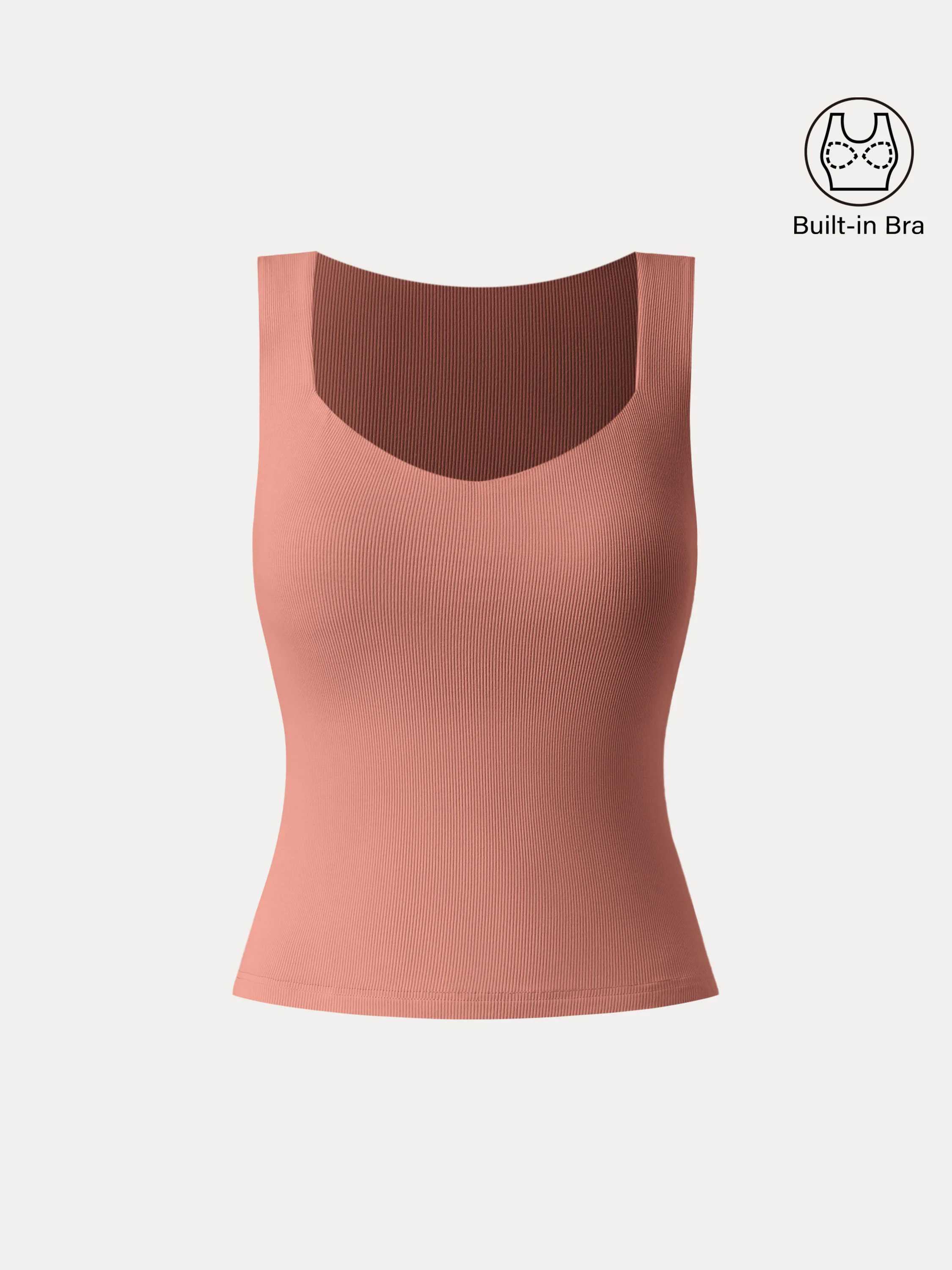 Diamond Neck Ribbed New Airy Brami Tank